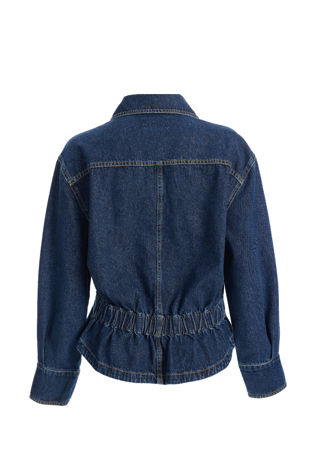 2be4A-Kadın Beli Büzgülü Denim Ceket-Ceket-3-Milagron.com