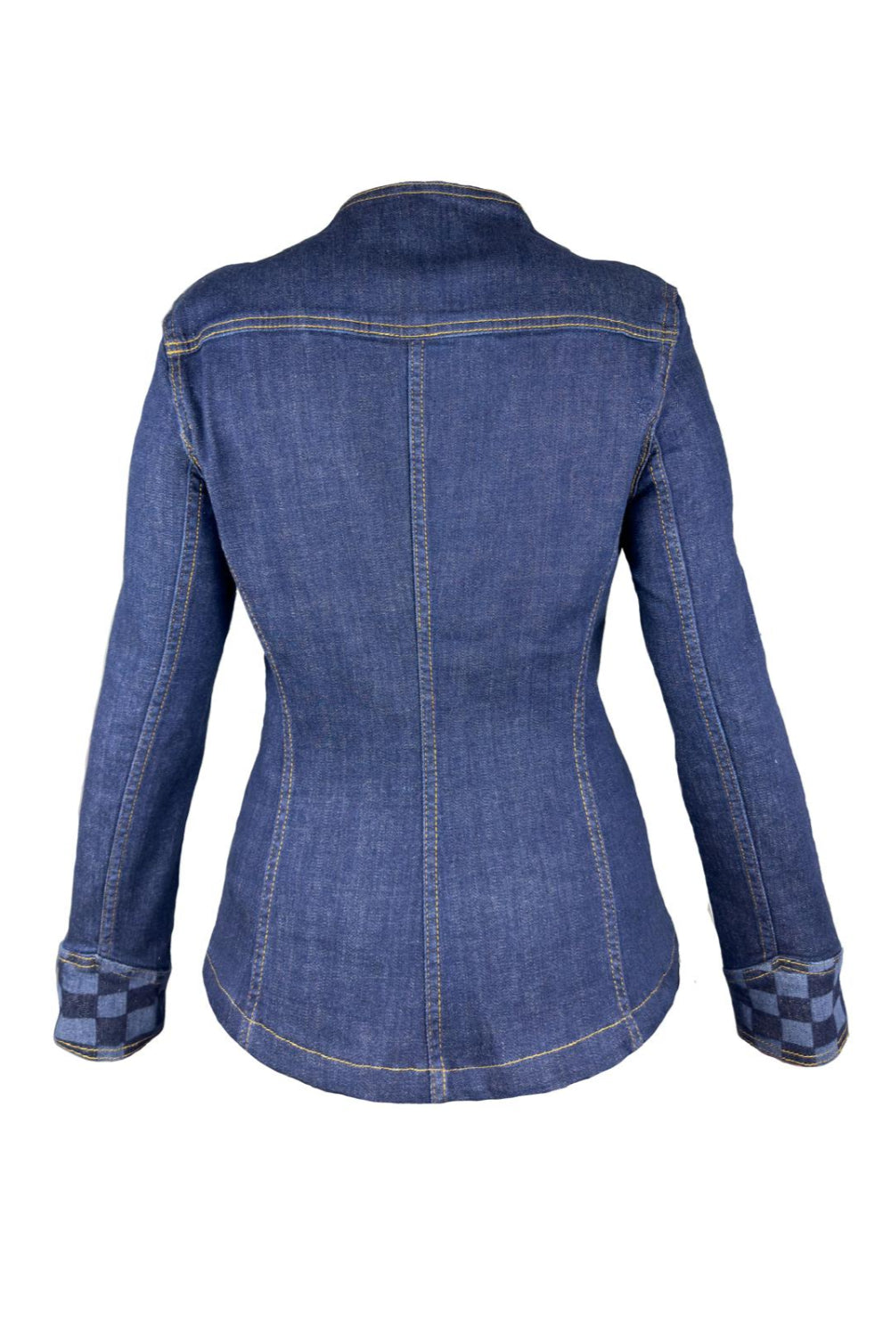 2be4A-Kadın Dama Baskılı Ceket-Ceket-2-Milagron.com