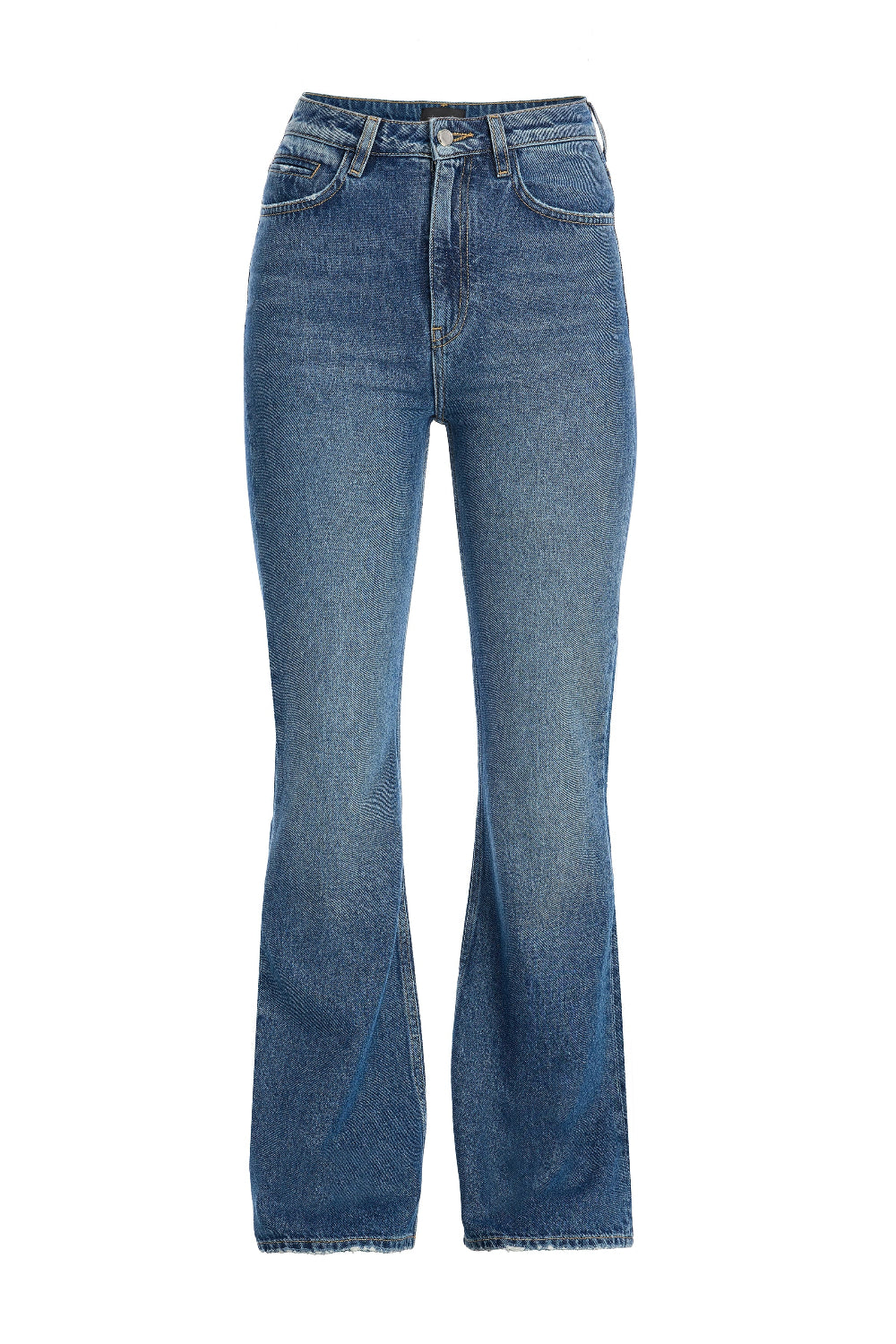 2be4A-Kadın Dar Kesim Bol Paça Denim Pantolon-1-Milagron.com