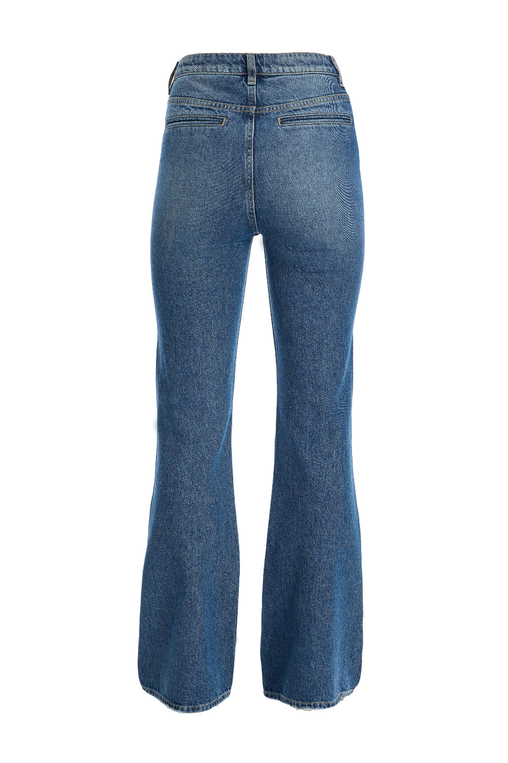 2be4A-Kadın Dar Kesim Bol Paça Denim Pantolon-2-Milagron.com