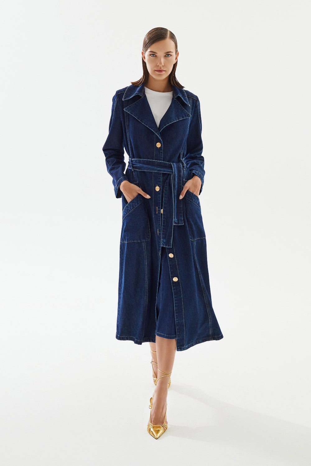 2be4A-Kadın Denim Trençkot-Trençkot-1-Milagron.com