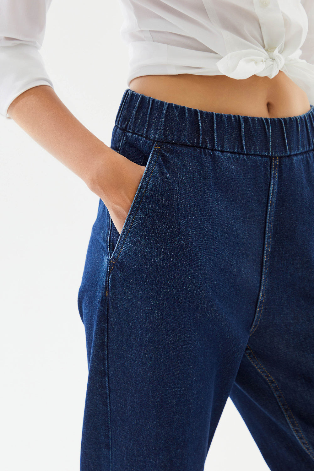 2be4A-Kadın Jogger Denim Pantolon-Kot Pantolon-4-Milagron.com