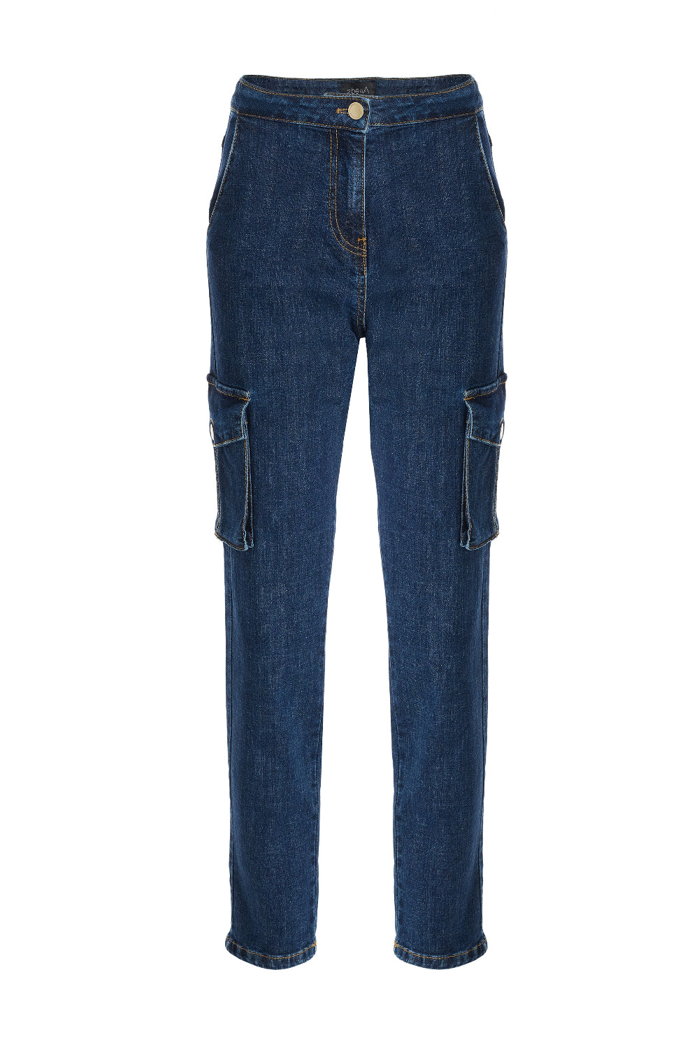 2be4A-Kadın Kargo Cepli Denim Pantolon-Kot Pantolon-2-Milagron.com
