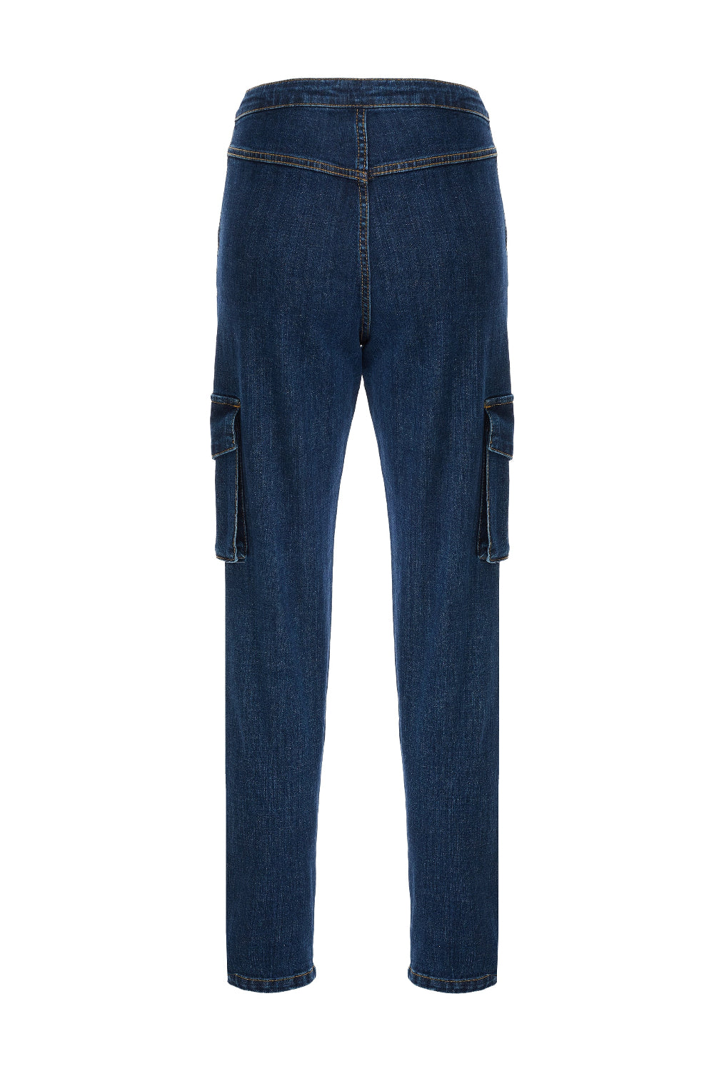2be4A-Kadın Kargo Cepli Denim Pantolon-Kot Pantolon-3-Milagron.com