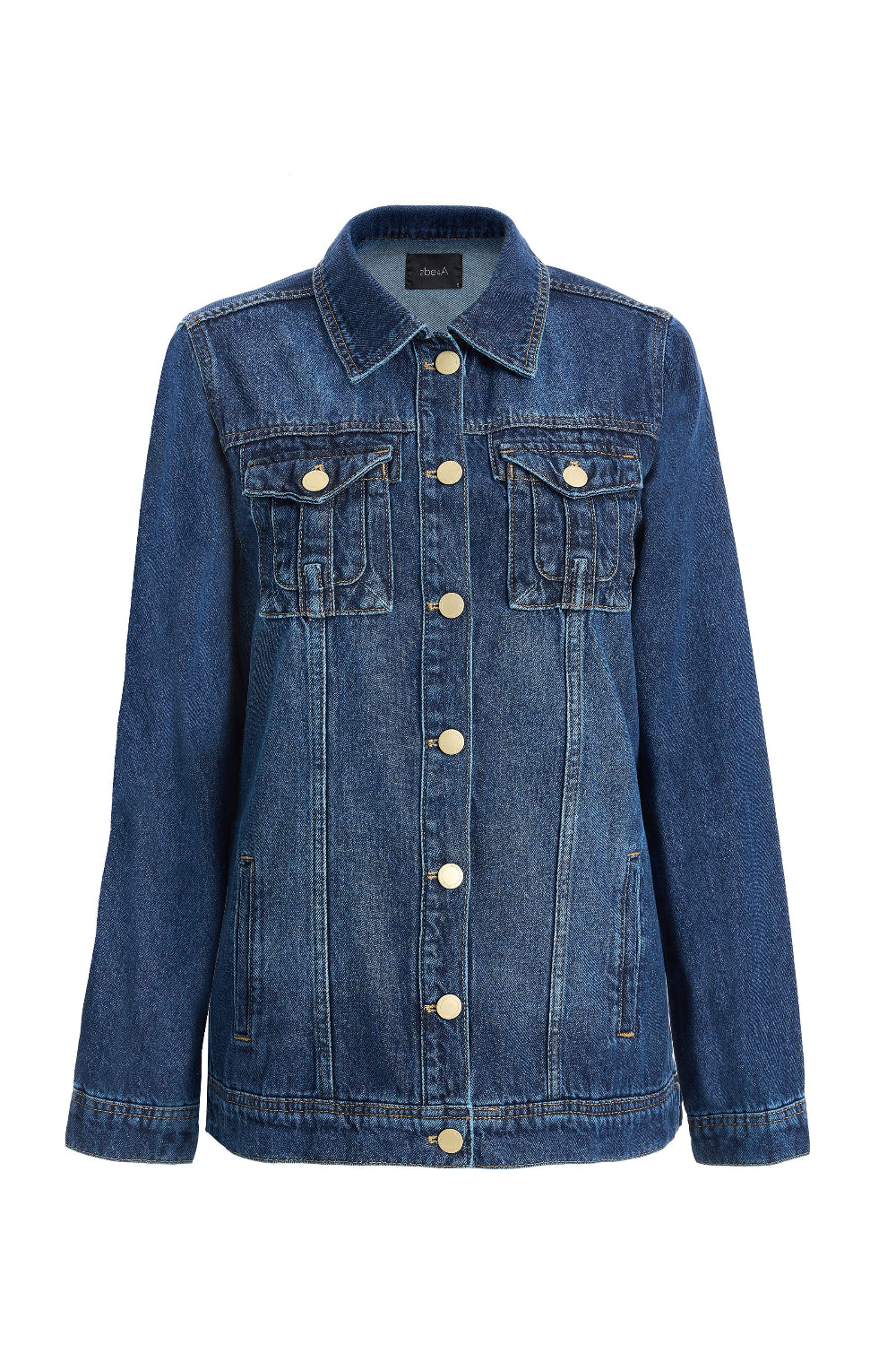 2be4A-Kadın Klasik Denim Ceket-Ceket-2-Milagron.com