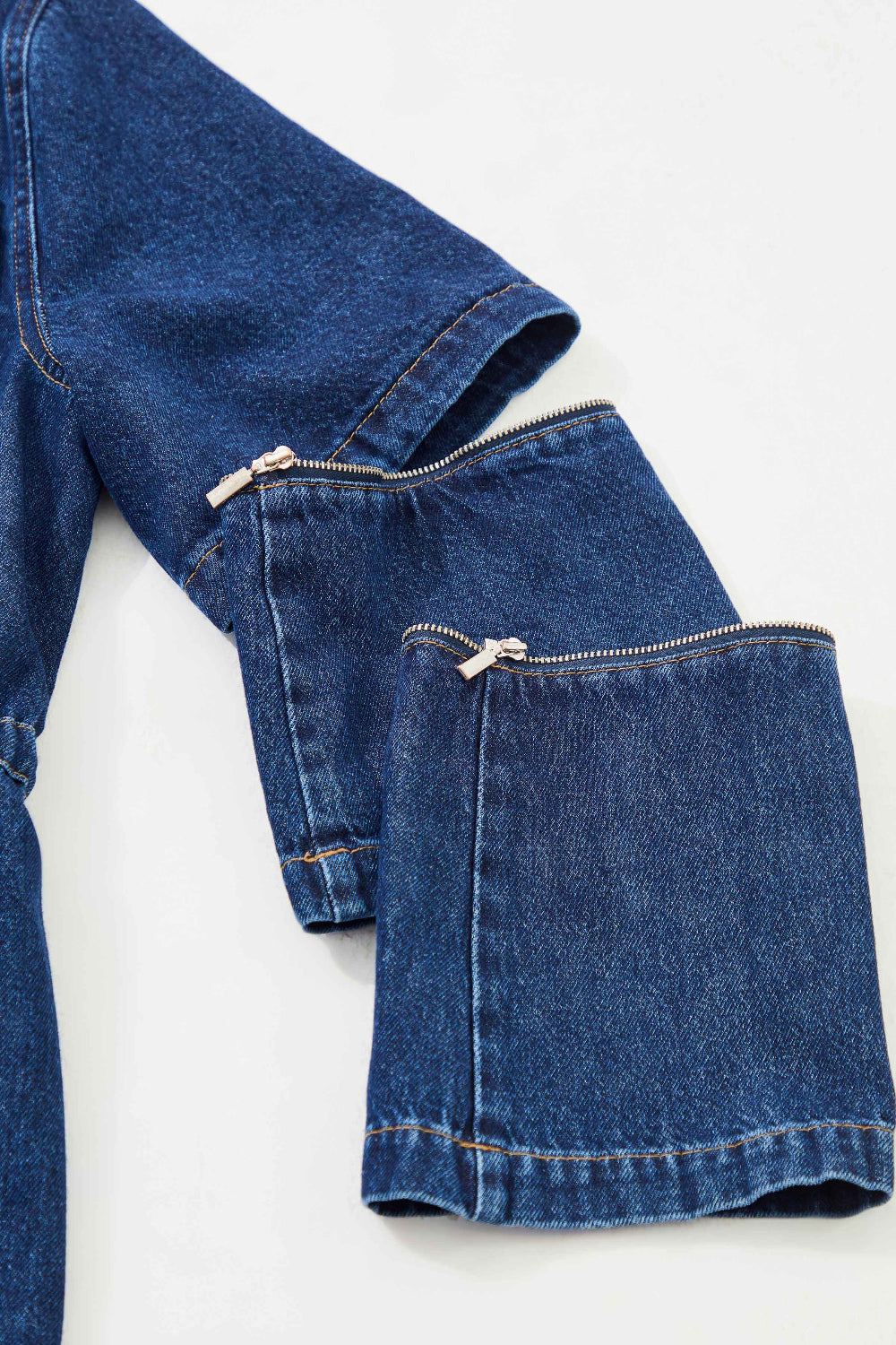 2be4A-Kadın Kolları Kısalabilen Denim Ceket-Ceket-4-Milagron.com