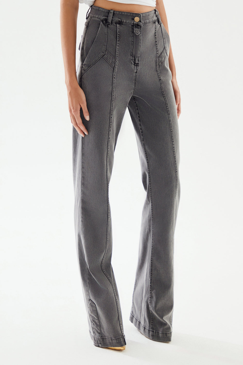 2be4A-Kadın önden Dikişli Denim Pantolon-4-Milagron.com