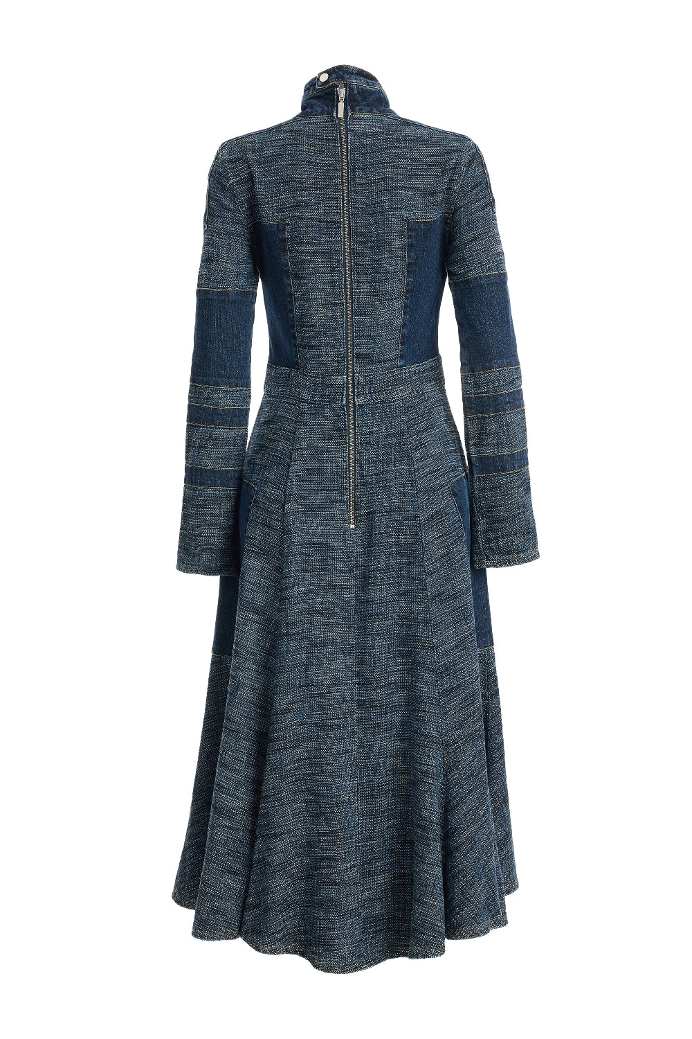 2be4A-Kadın Şeritli Denim Elbise-Elbise-3-Milagron.com