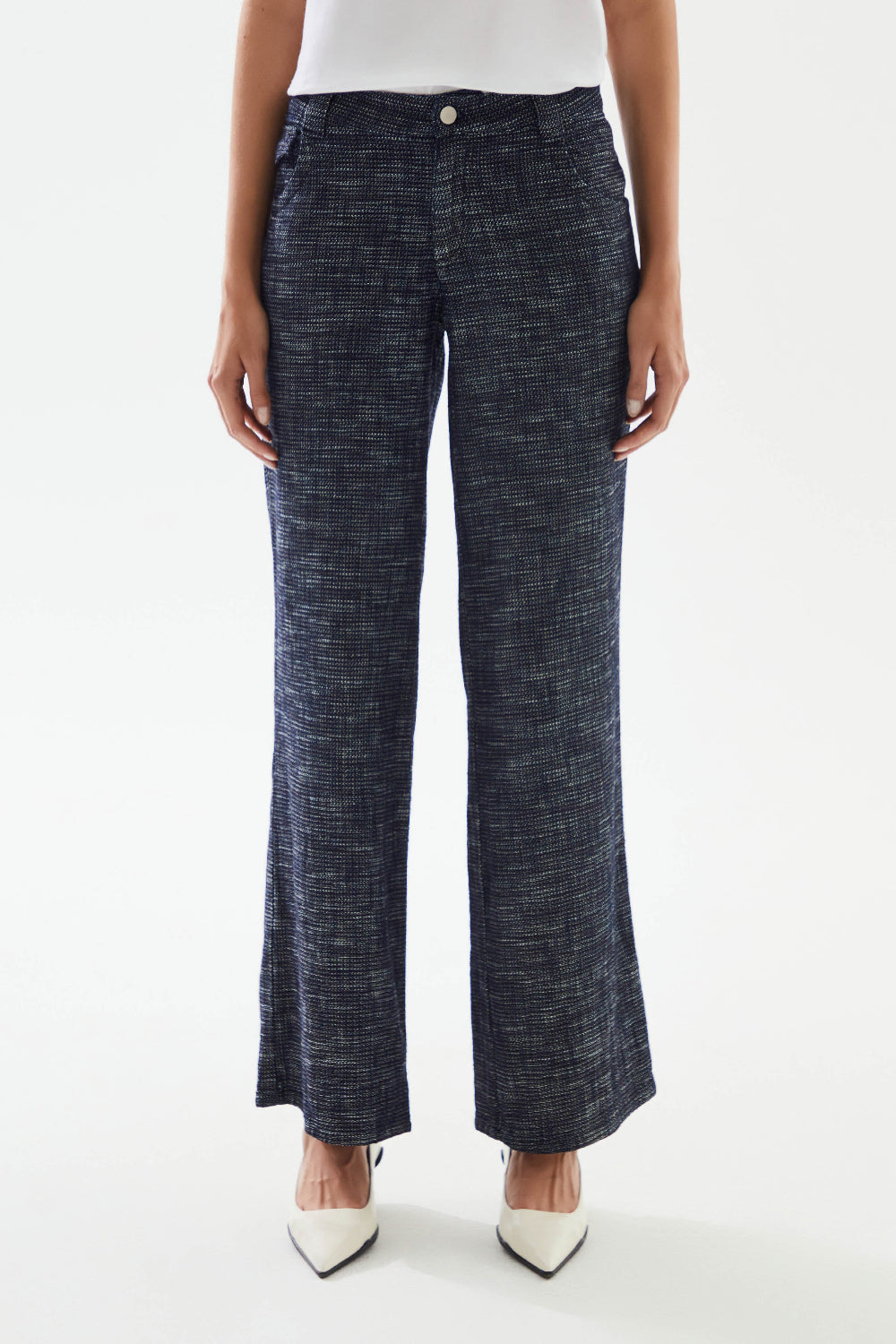 2be4A-Kadın Triko Görünümlü Denim Pantolon-Kot Pantolon-5-Milagron.com