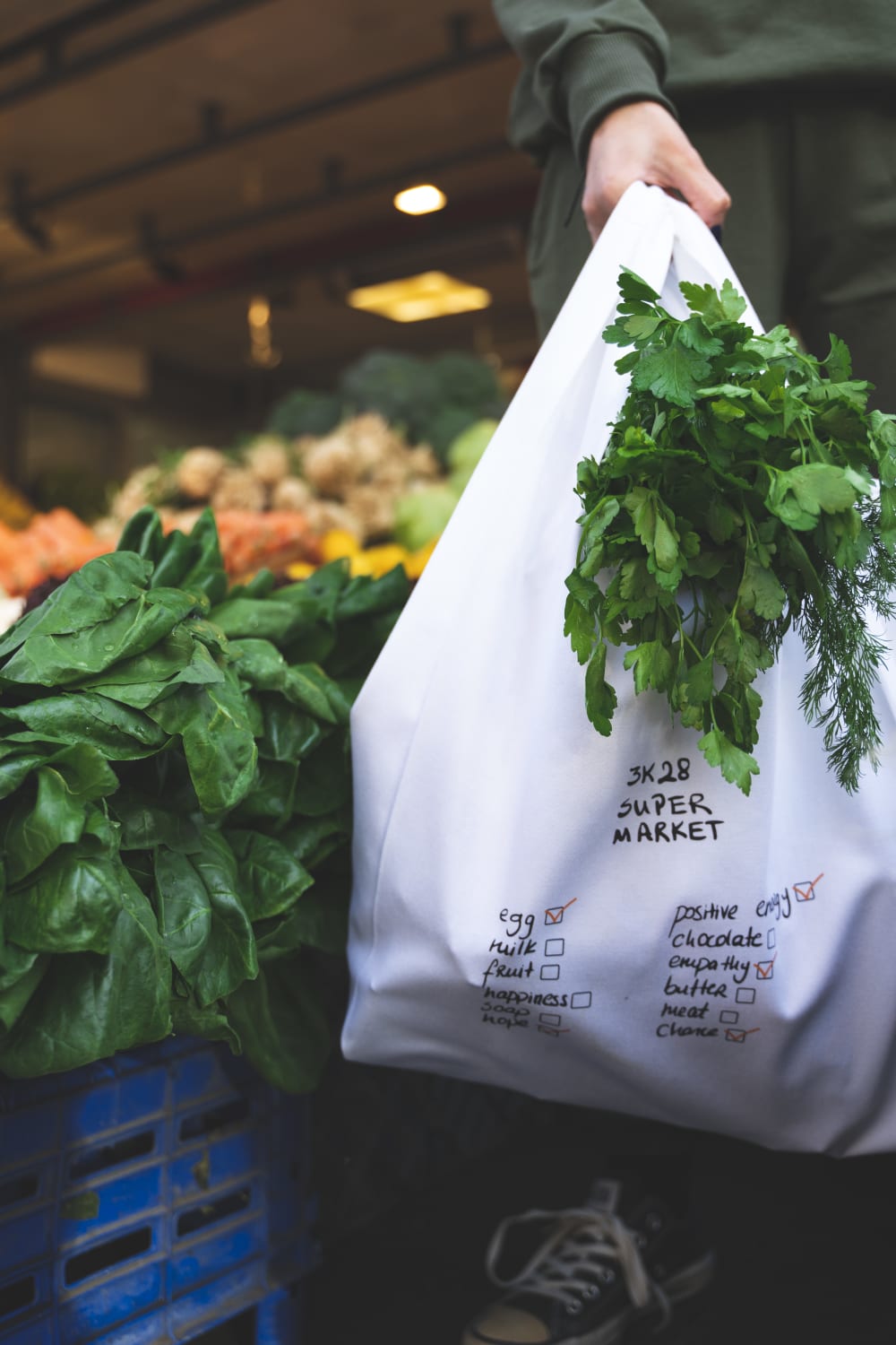 3K28-List Grocery Bag-Bez Çanta-1-Milagron.com