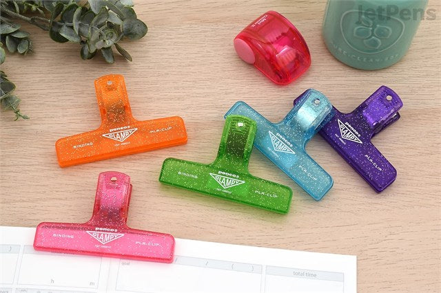 Penco Clampy Glitter Plastic Klips Pink