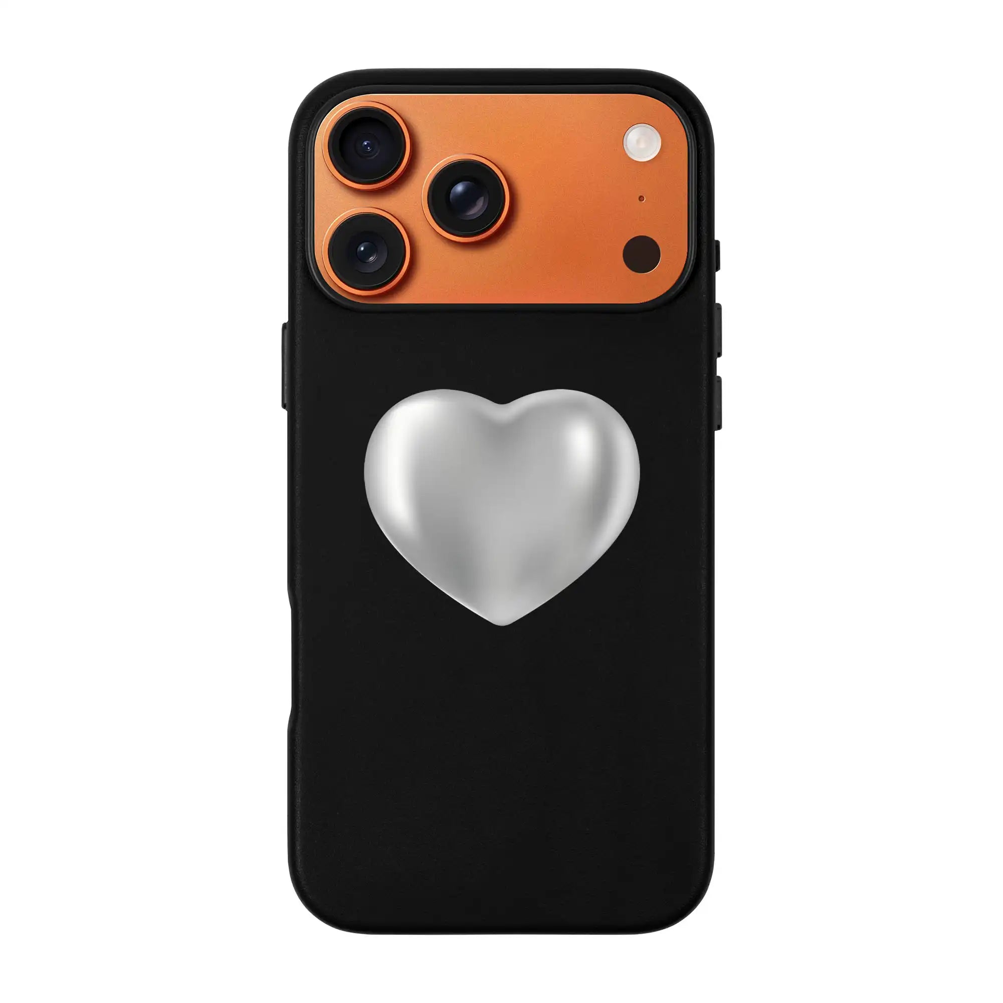 Silver Heart-Signature Leather Kılıf Magsafe Özellikli - Iphone 17 Pro Max