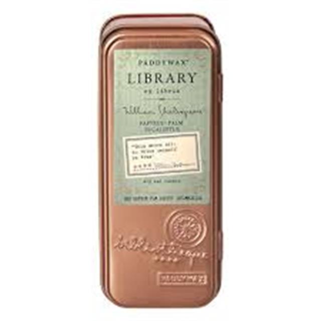 Paddywax Library Candle Two Wick Travel Tin Teneke Mum William Shakespeare