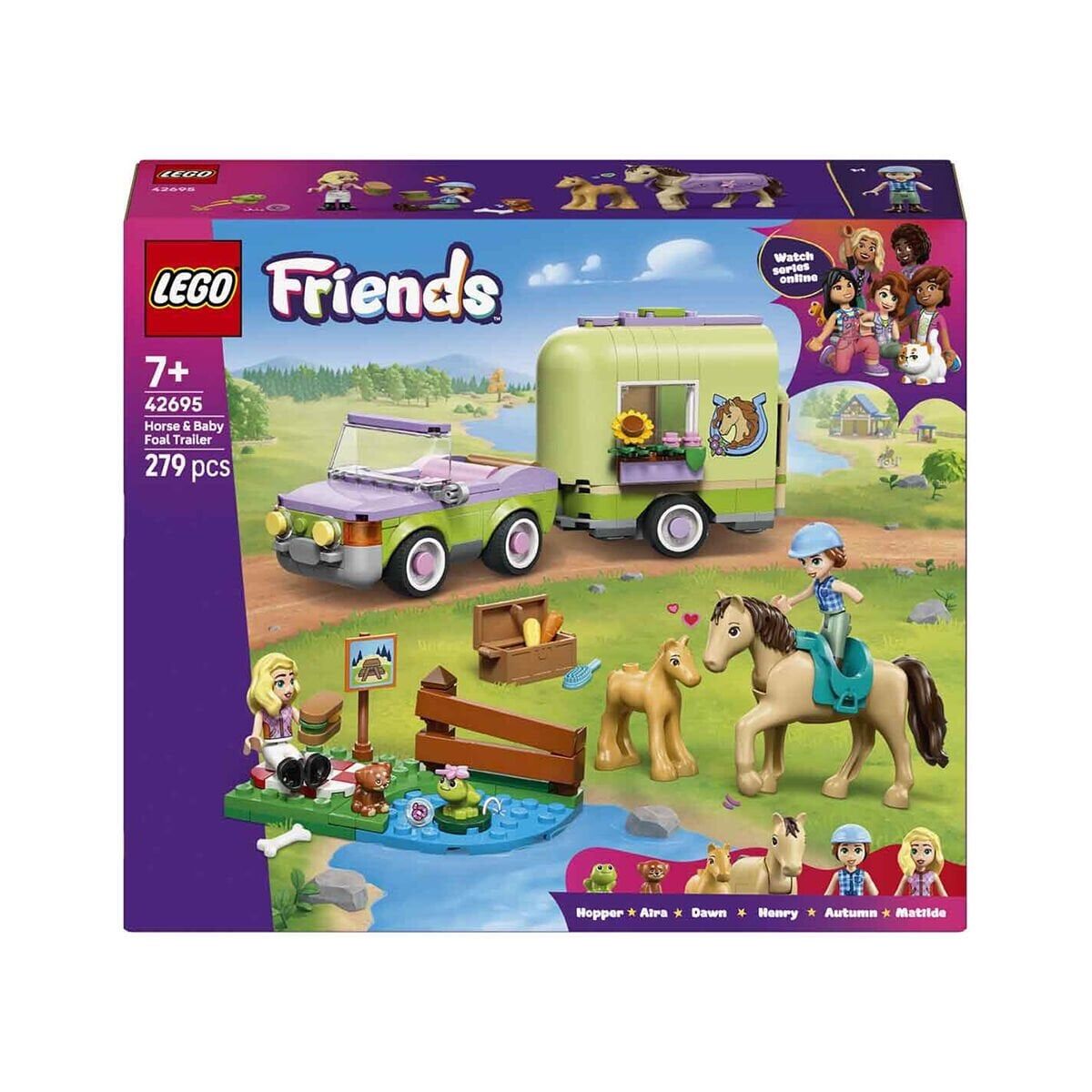 42695 Lego Friends At Ve Tay Römorku 279 Parça +7 Yaş