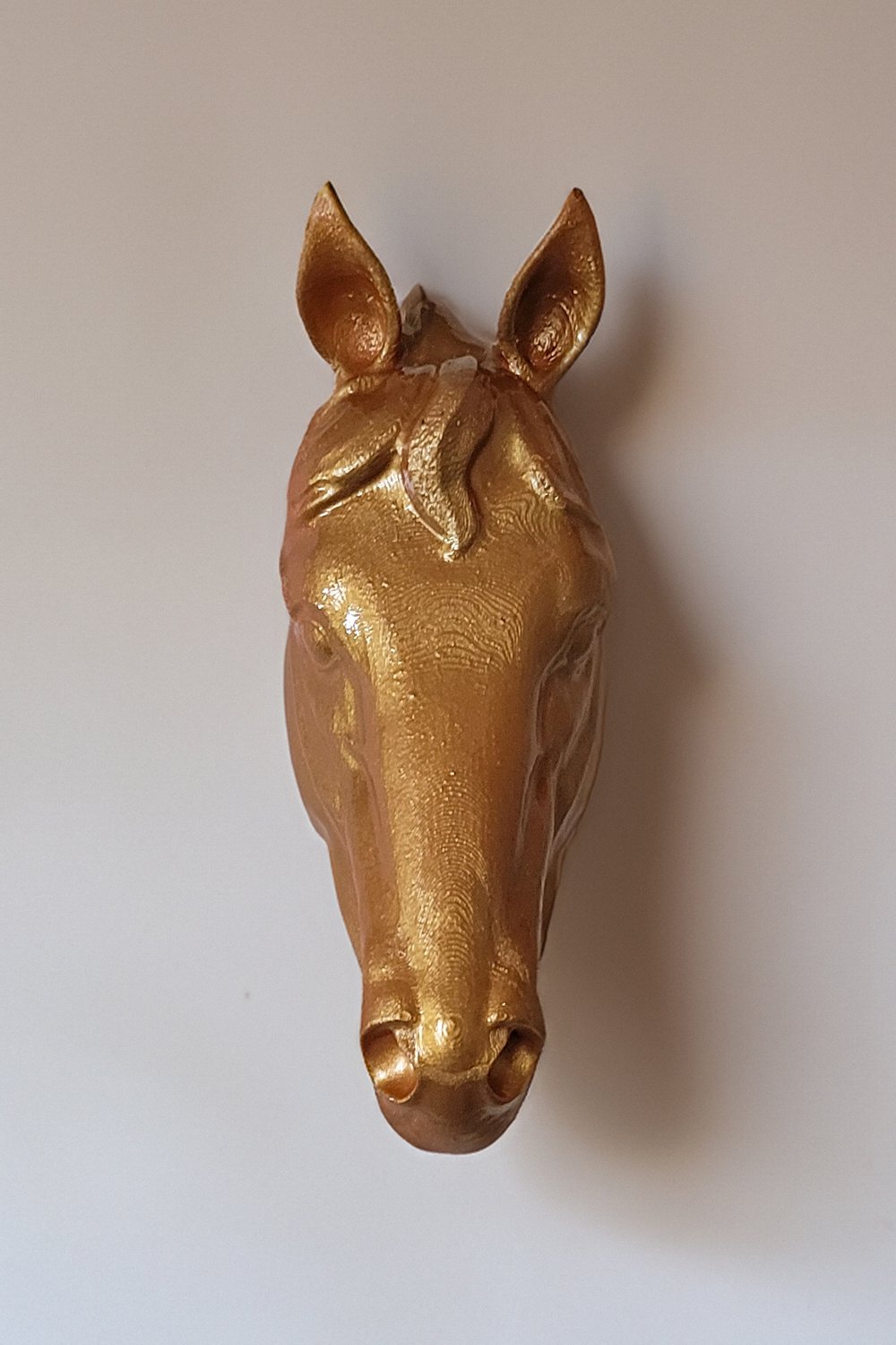 42A35 Home & Living-At Kafası Duvar Figürü | Antik Gold-Duvar Dekorları-2-Milagron.com