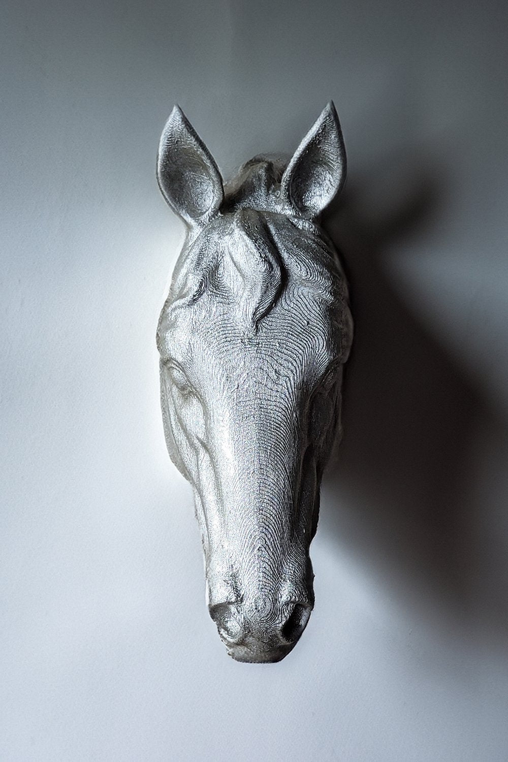 42A35 Home & Living-At Kafası Duvar Figürü | Gümüş-Duvar Dekorları-2-Milagron.com