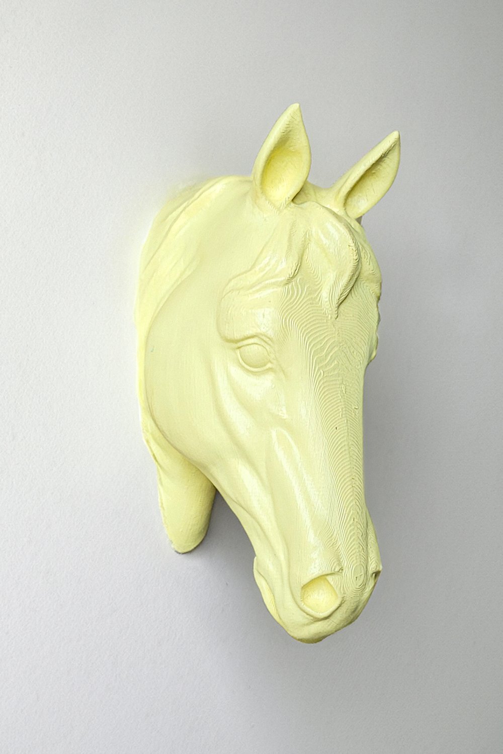 42A35 Home & Living-At Kafası Duvar Figürü | Pastel Sarı-Duvar Dekorları-1-Milagron.com