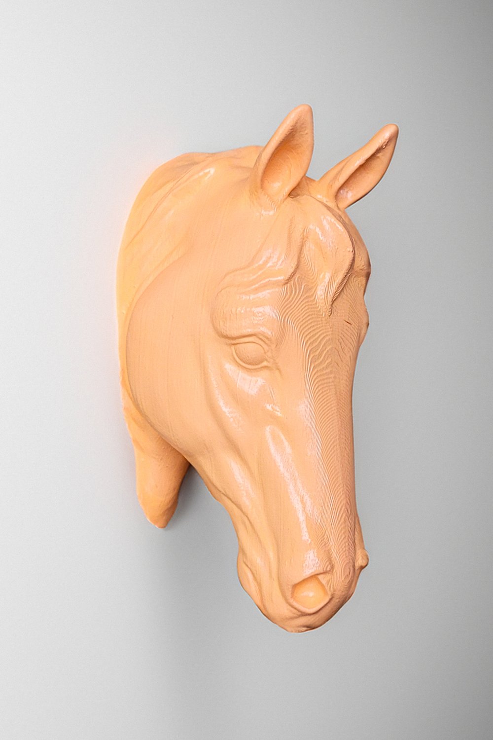 42A35 Home & Living-At Kafası Duvar Figürü | Pastel Turuncu-Duvar Dekorları-1-Milagron.com