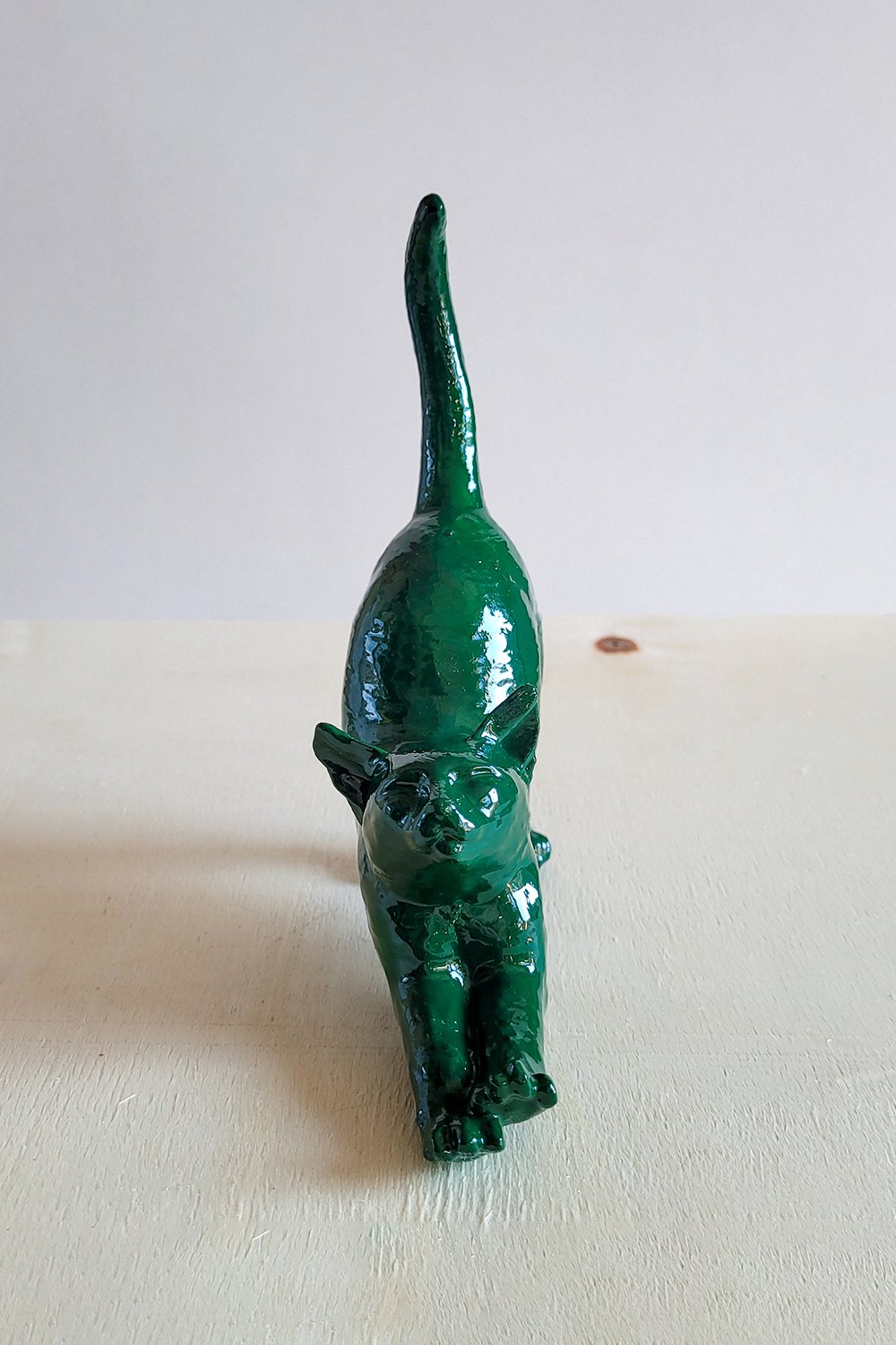 42A35 Home & Living-Esneyen Kedi Yüzük Düzenleyici | Zümrüt Yeşi̇li̇-Takı Standı-4-Milagron.com