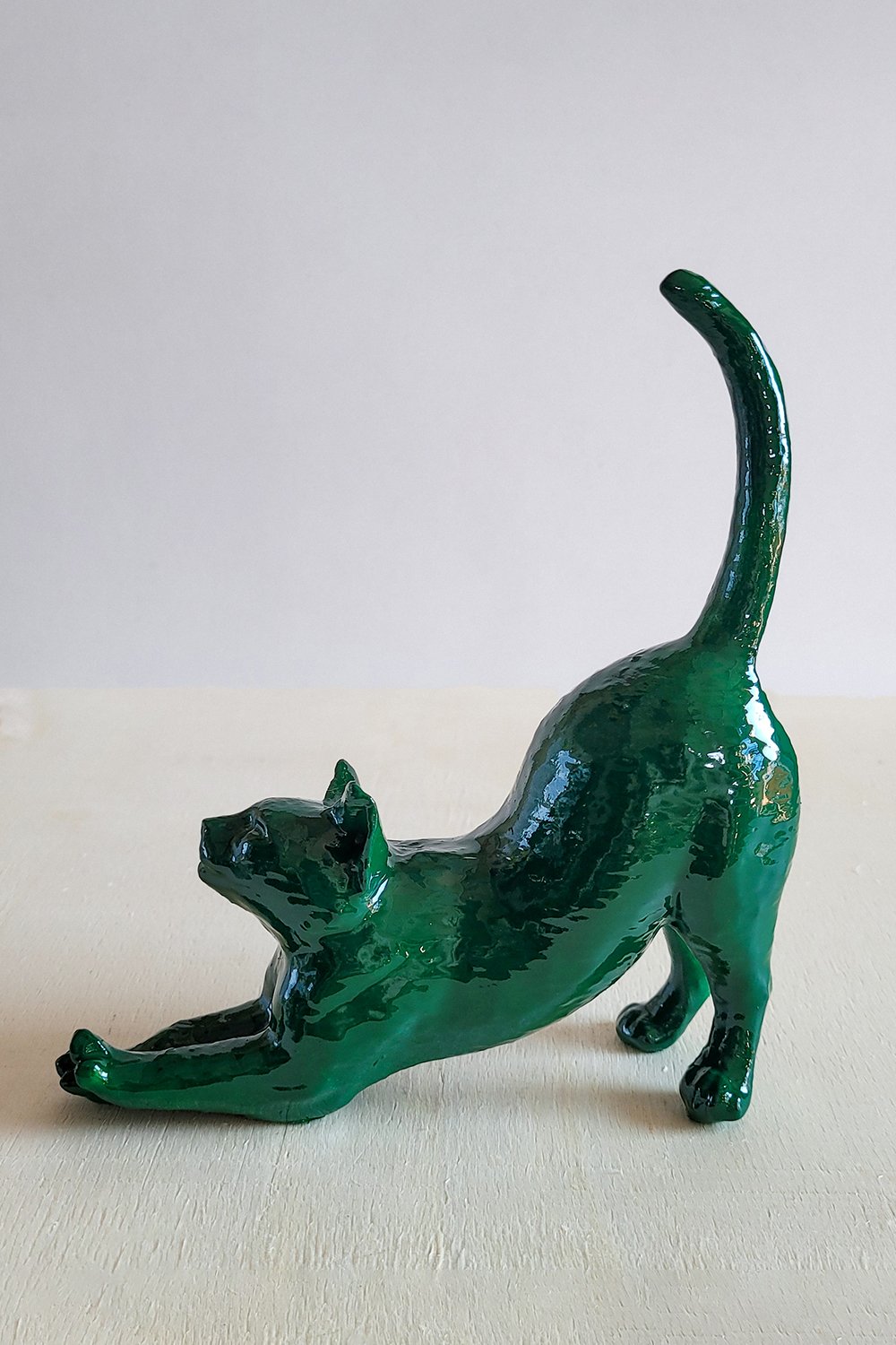 42A35 Home & Living-Esneyen Kedi Yüzük Düzenleyici | Zümrüt Yeşi̇li̇-Takı Standı-5-Milagron.com