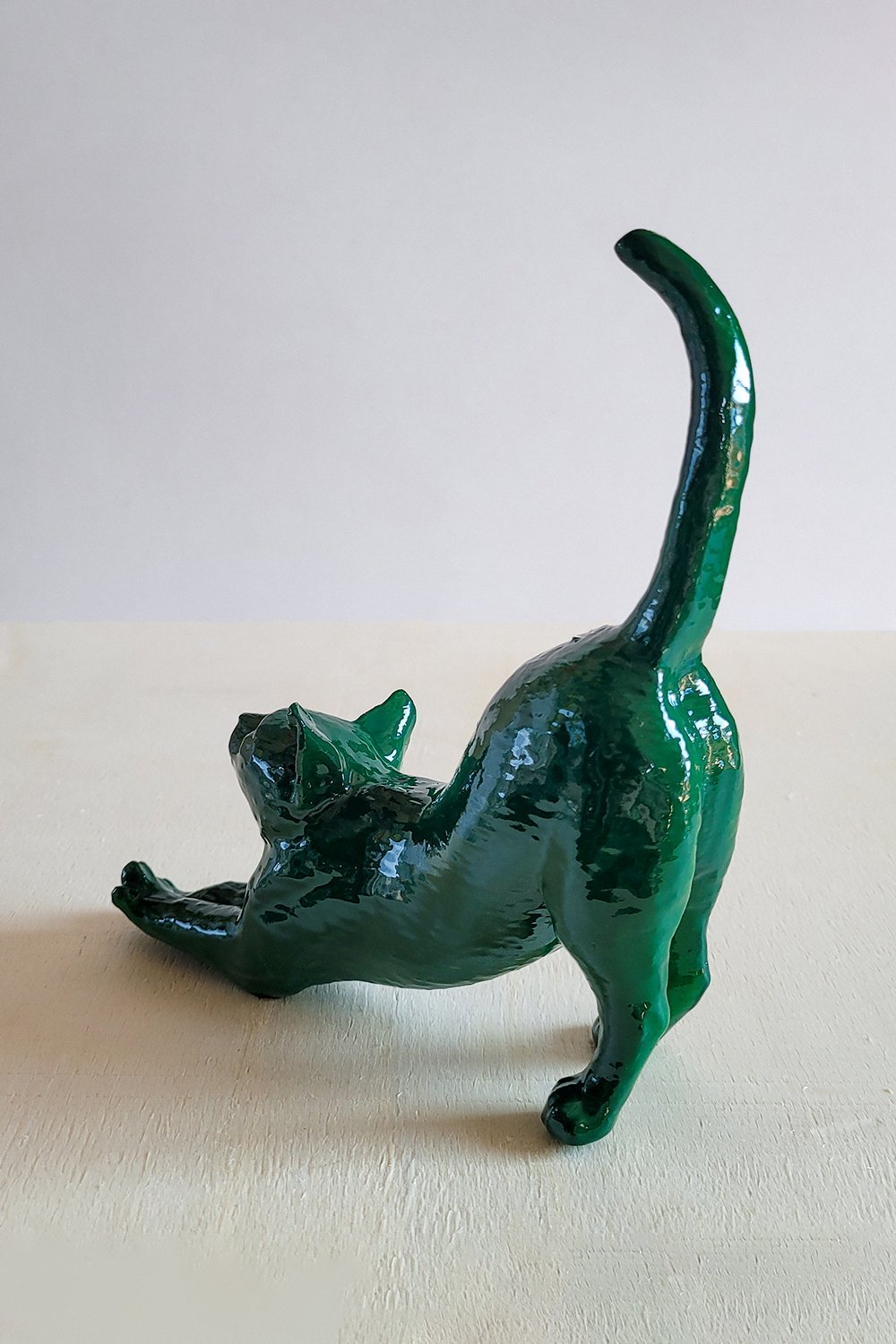 42A35 Home & Living-Esneyen Kedi Yüzük Düzenleyici | Zümrüt Yeşi̇li̇-Takı Standı-6-Milagron.com