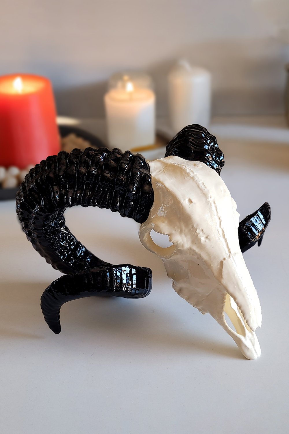 42A35 Home & Living-Gotik Koç Kafatası Dekoru-Heykel-1-Milagron.com