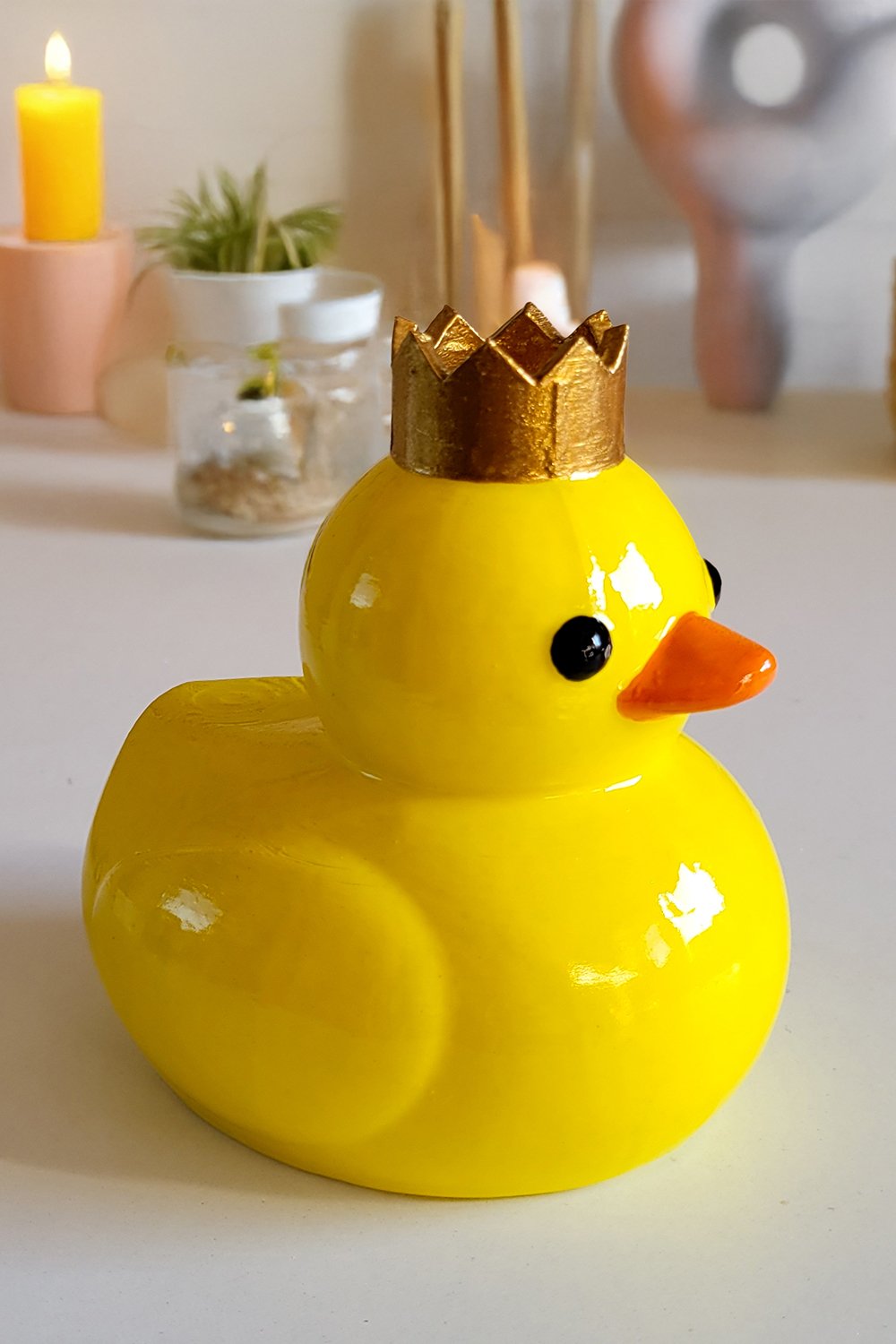 42A35 Home & Living-King Duck Plastik Ördek Figürü-Biblo-2-Milagron.com