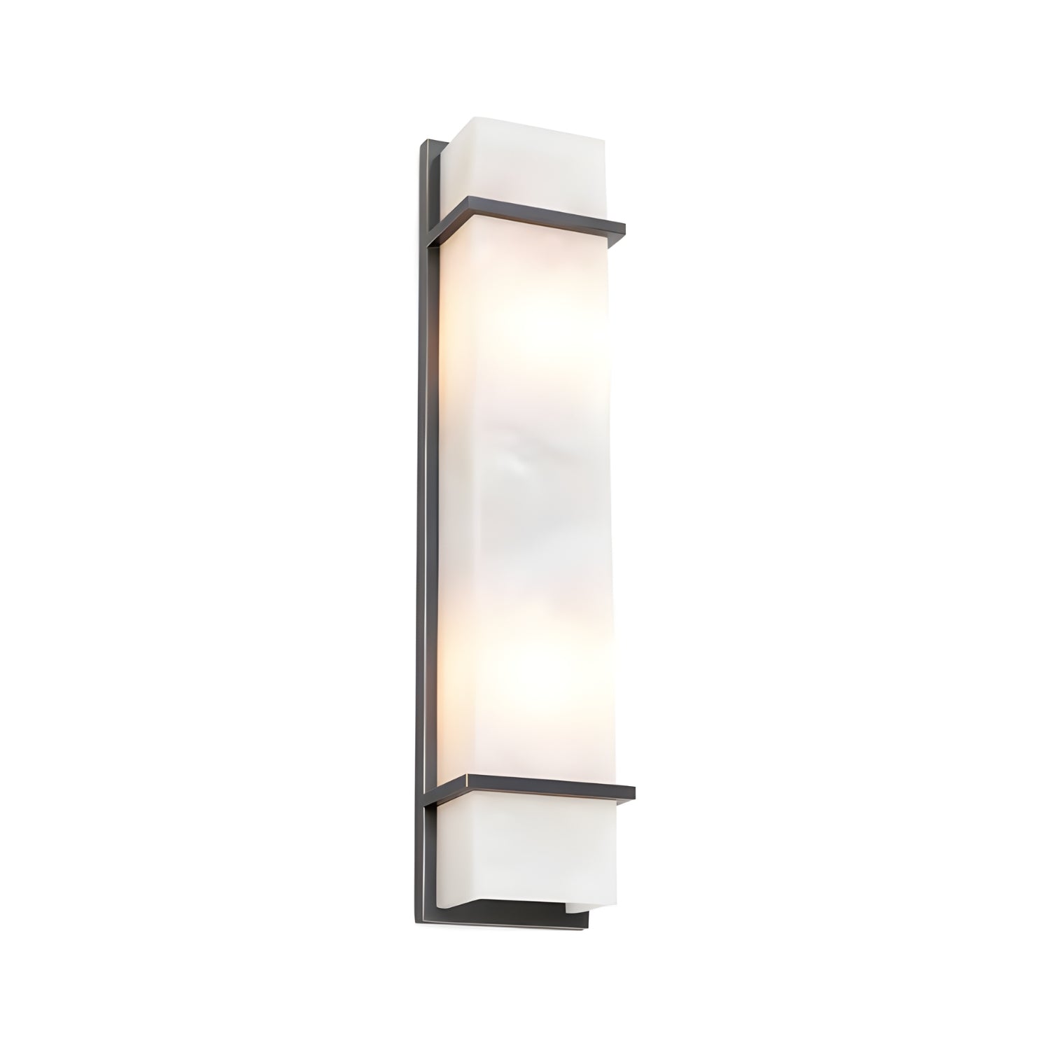 Hestia Modern Lüks Doğal Mermer Bloklu Minimalist Dikey Duvar Apliği Hes-1144