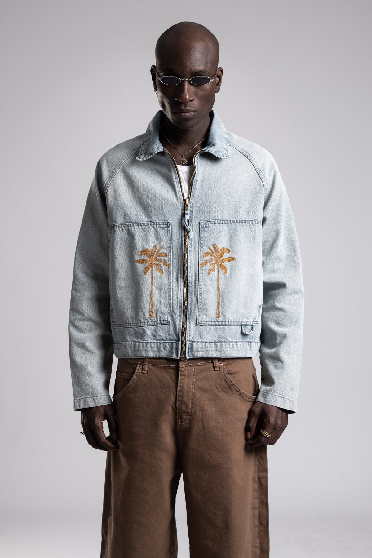 Catch-Büyük Ön Cepli Nakışlı Denim Ceket-Ceket-5-Milagron.com