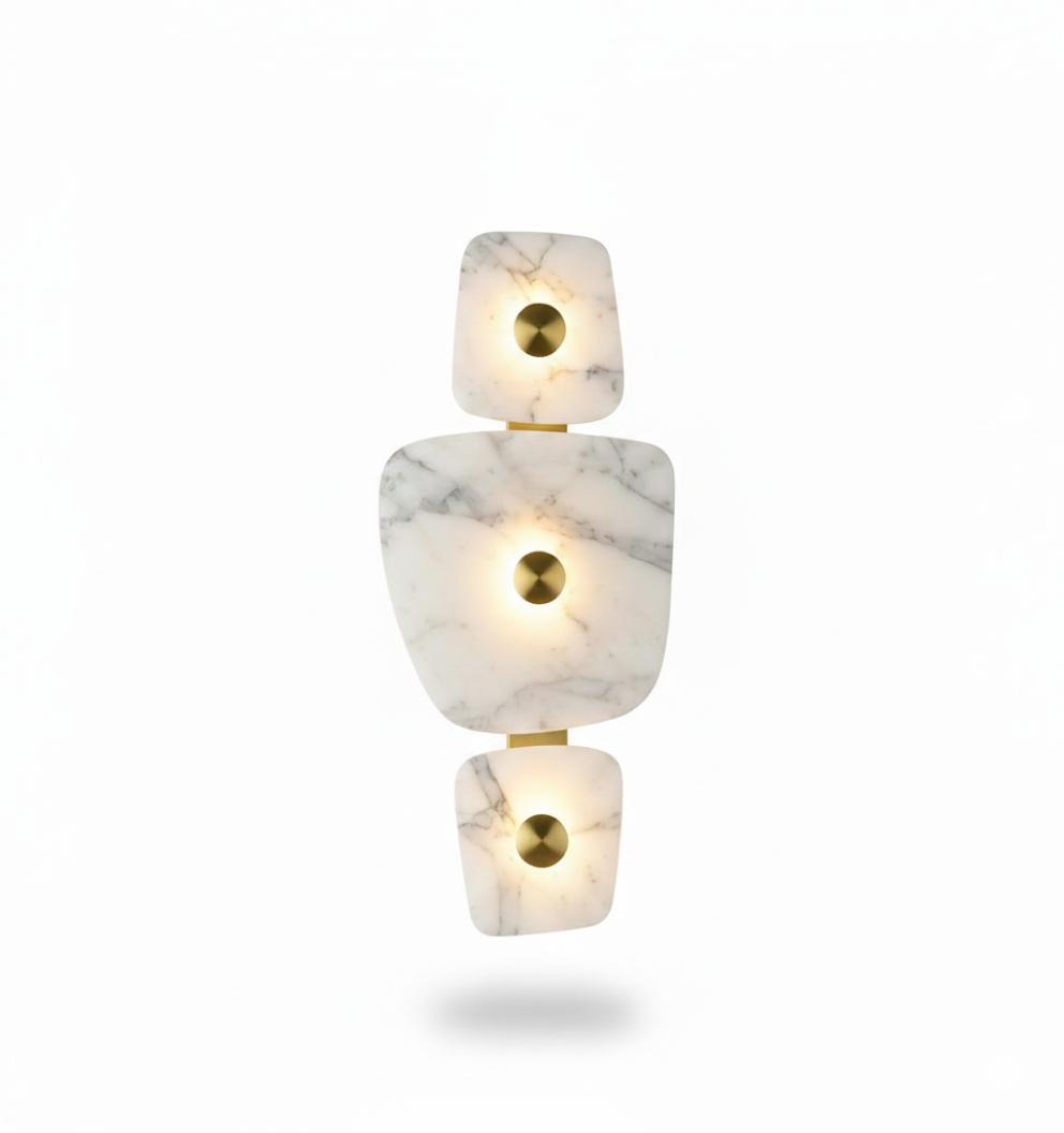 Lumiana-Marbella 3'lü Mermer Aplik-Aplik-1-Milagron.com