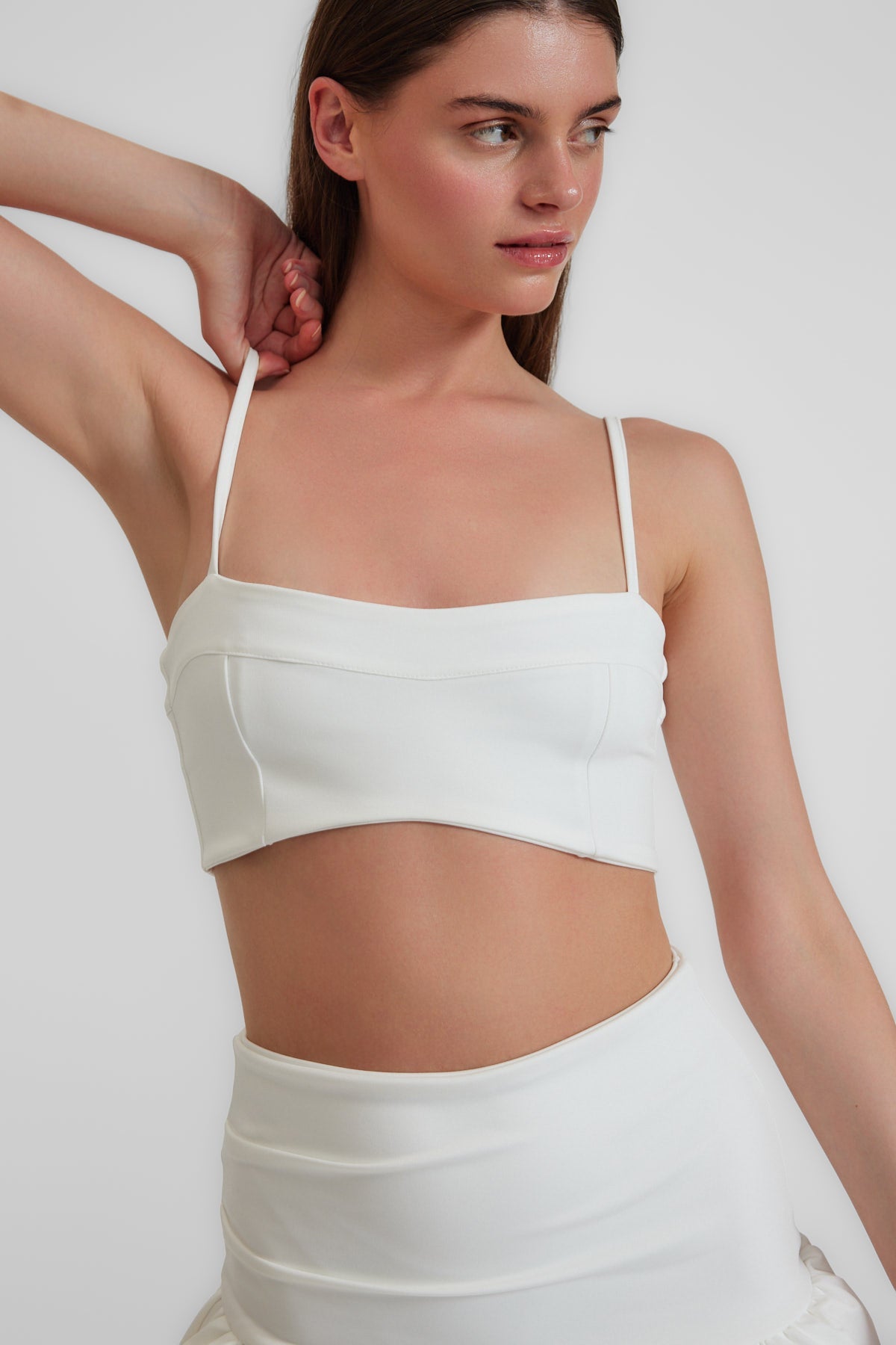 Lilla Beyaz Crop Top