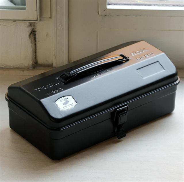 Toyo Steel Y-280 Tool Storage Box Black Metal Saklama Kutusu