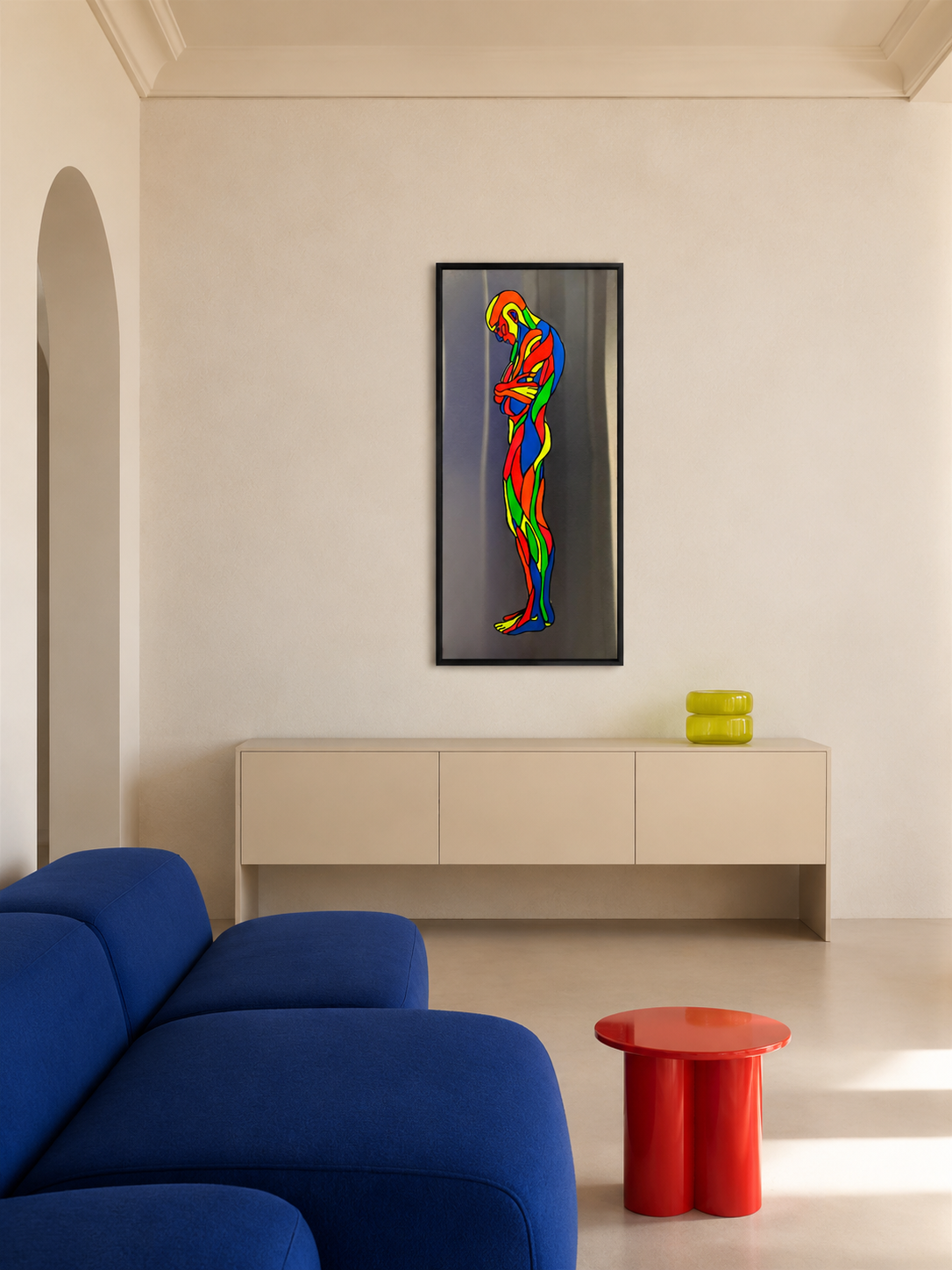 Echoes In The Inner Hold Inox Tablo | 50 × 100 Cm