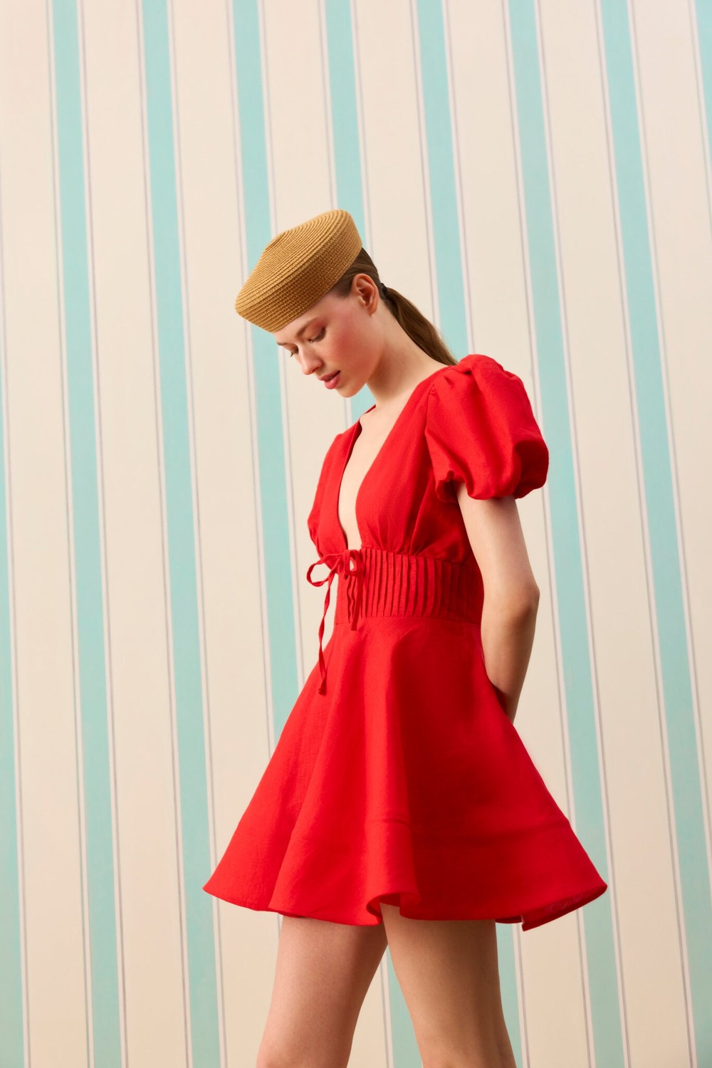 Belle-Marguerite-Studio-Scarlett-Keten-Mini-Elbise-Elbise-11-Milagron.com