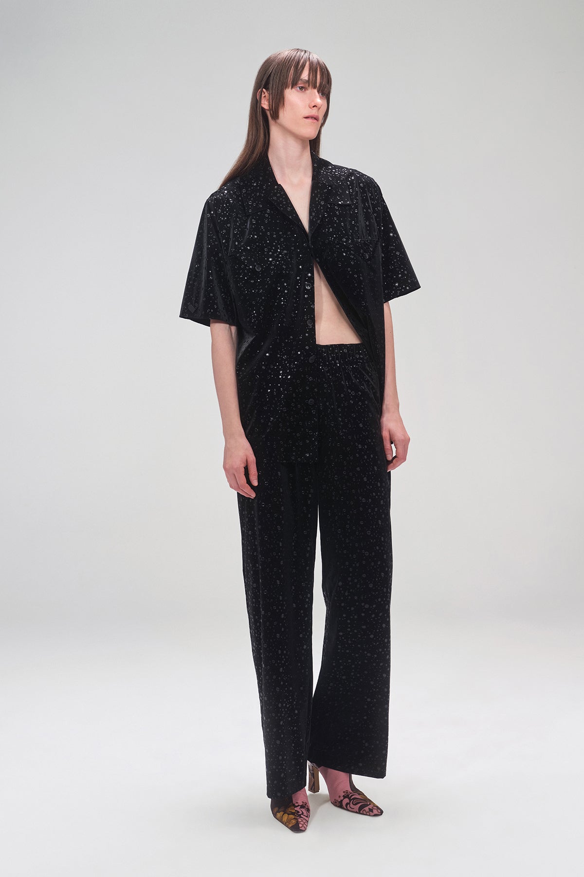 A Piece of Work-Shiny Blob Shirt & Pants-Alt - Üst Takım-2-Milagron.com