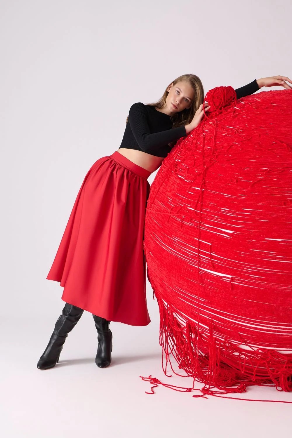 A Simple Way Co-Clara Türk Kırmızısı-Etek-1-Milagron.com