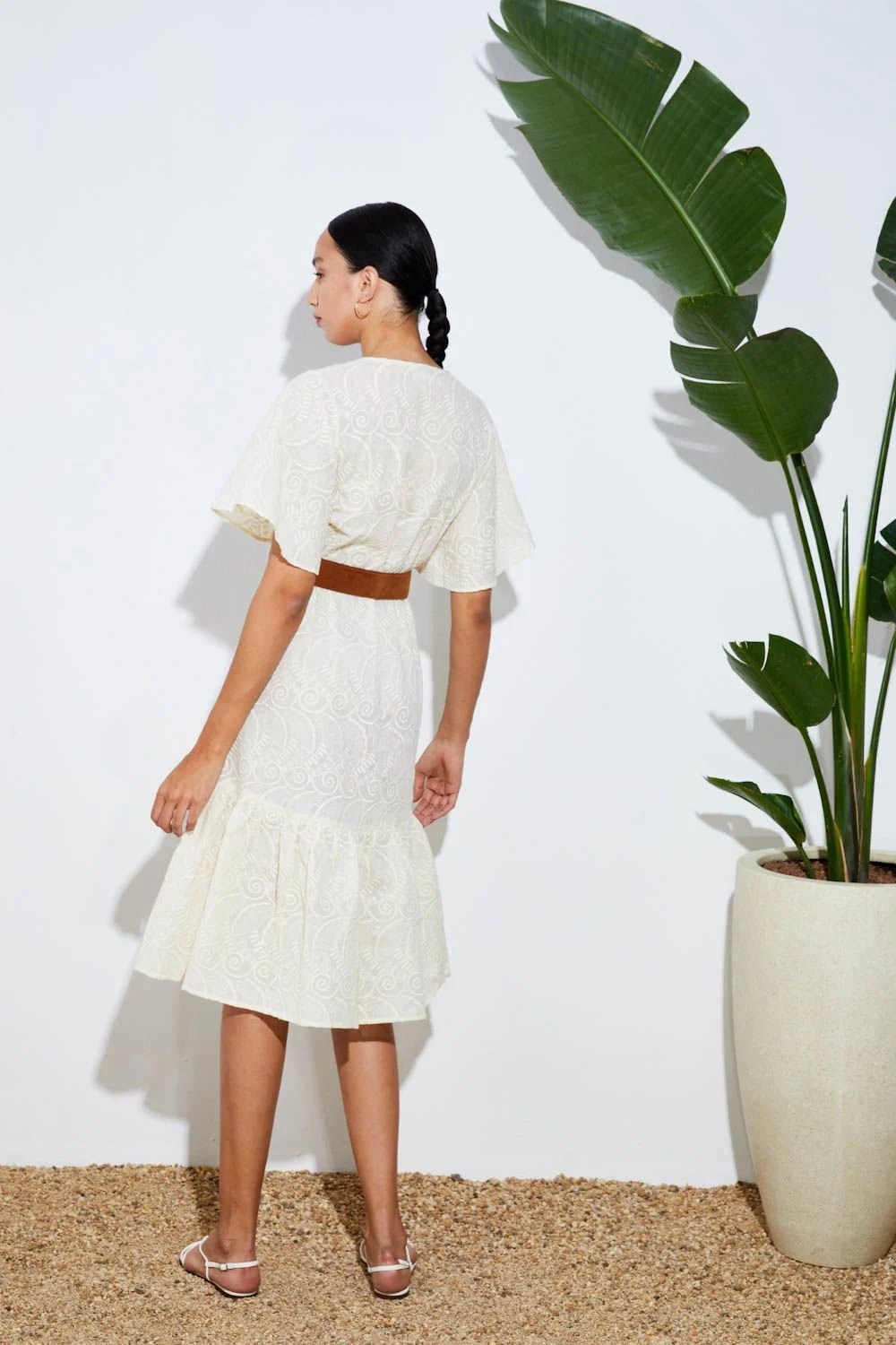 A Simple Way Co-Fisto Elbise Ekru-Elbise-2-Milagron.com