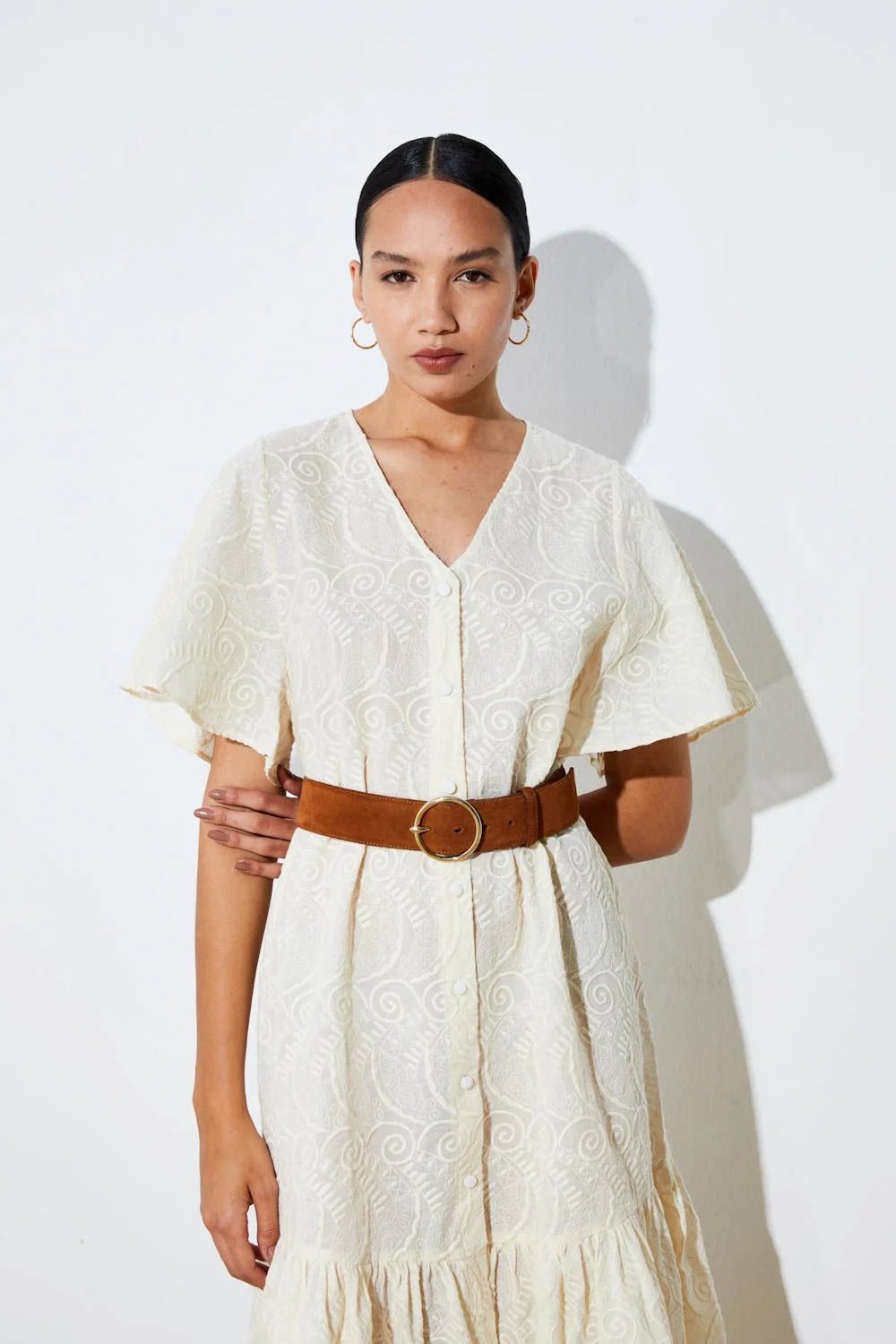 A Simple Way Co-Fisto Elbise Ekru-Elbise-3-Milagron.com