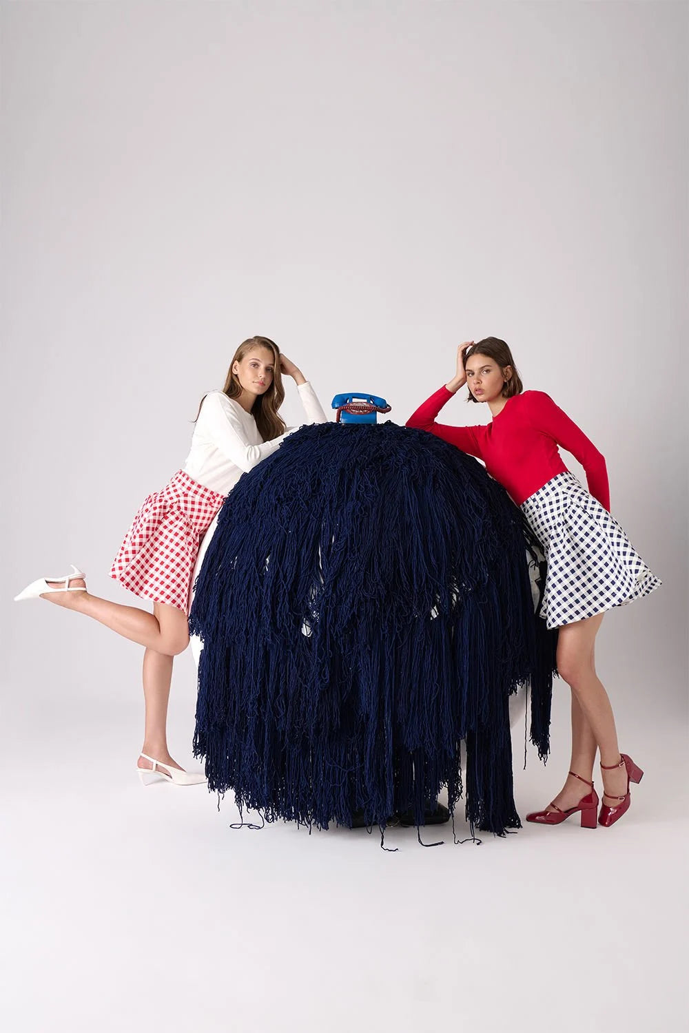 A Simple Way Co-Isabel Kırmızı Beyaz Ekose-Etek-2-Milagron.com