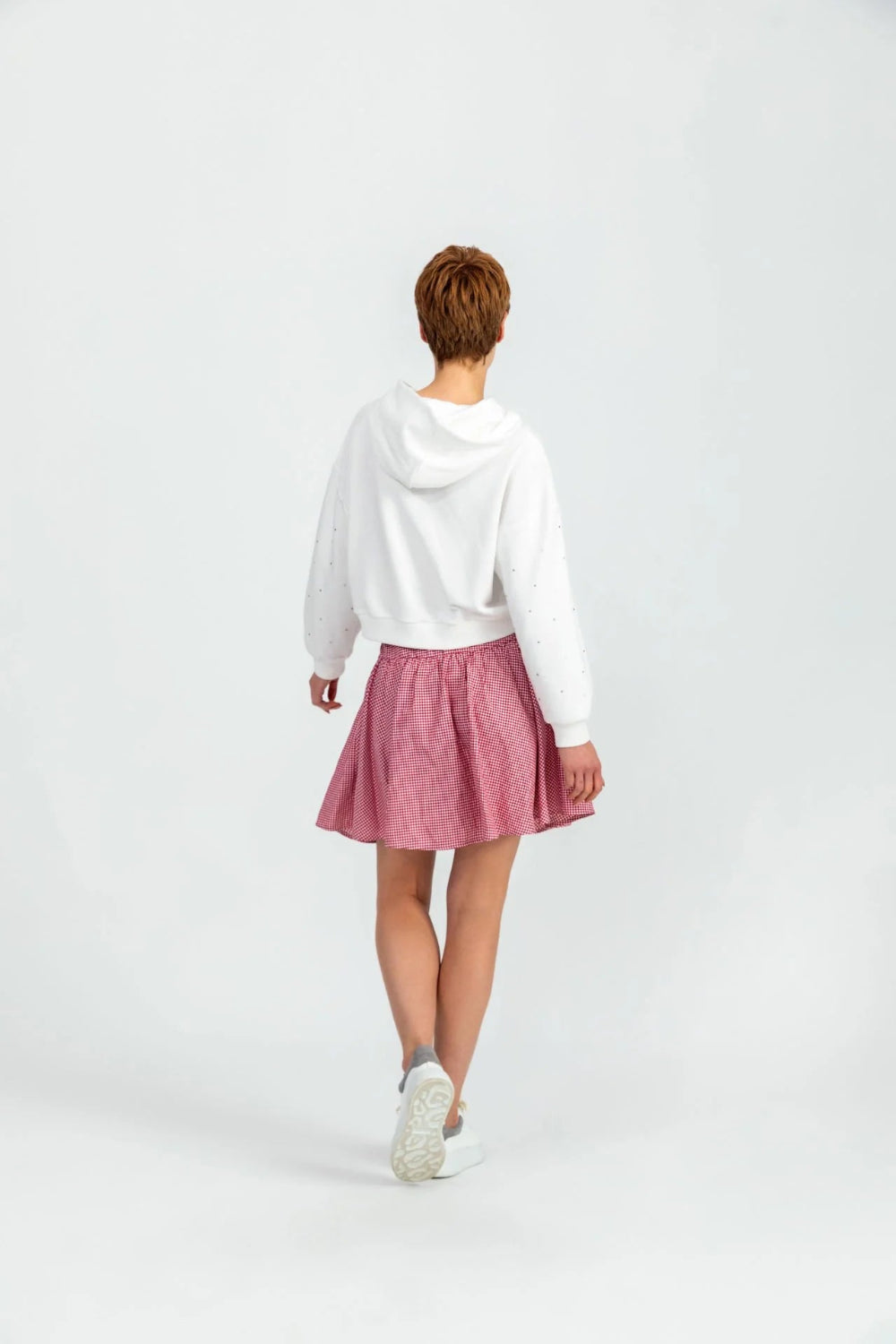 A Simple Way Co-Isabel Kırmızı Beyaz Küçük Pötikare-Etek-3-Milagron.com