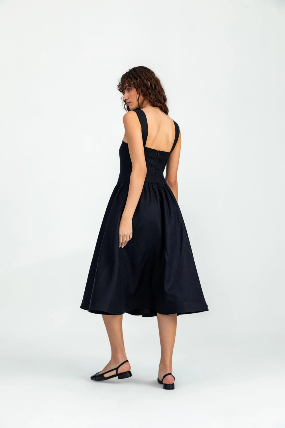 A Simple Way Co-Maria Keten Elbise Siyah-Elbise-2-Milagron.com