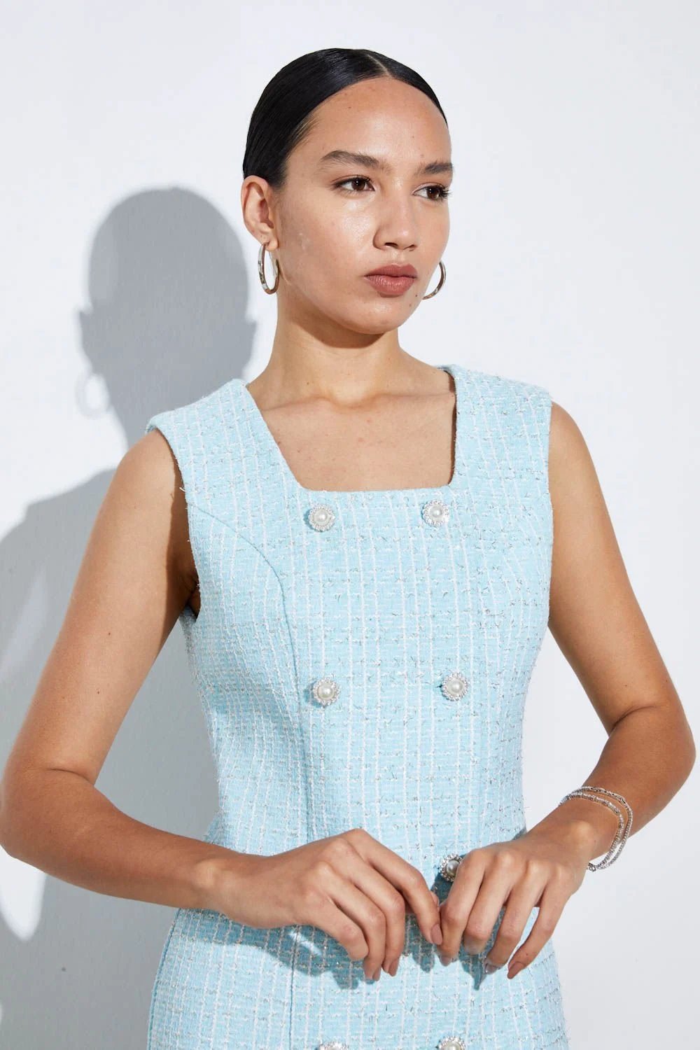 A Simple Way Co-Mavi Tüvit Elbise-Elbise-2-Milagron.com