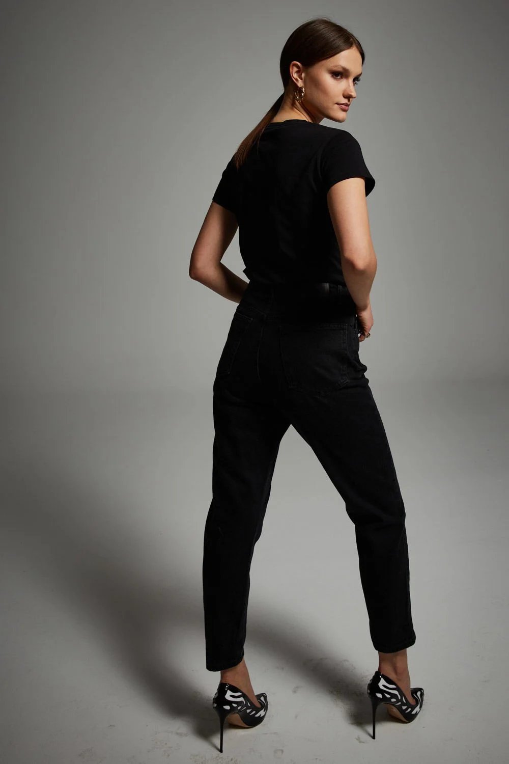 A Simple Way Co-Mom Fit Kot Siyah Pantolon-Kot Pantolon-2-Milagron.com