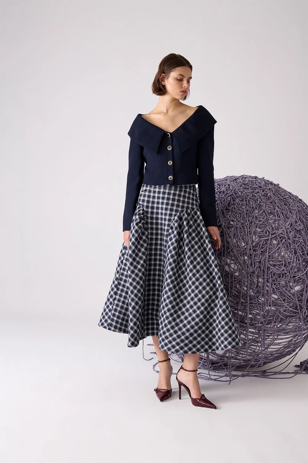 A Simple Way Co-Sofi Lacivert Ekose-Etek-1-Milagron.com