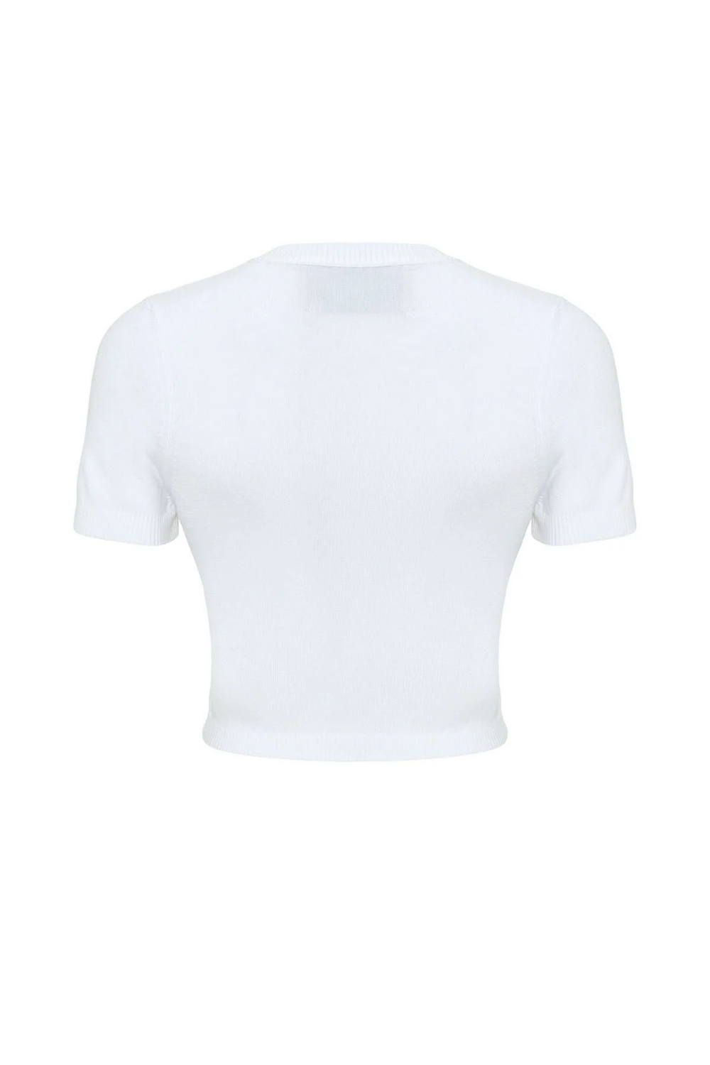 A Simple Way Co-Triko Yarım Kollu Top Beyaz-Body-2-Milagron.com