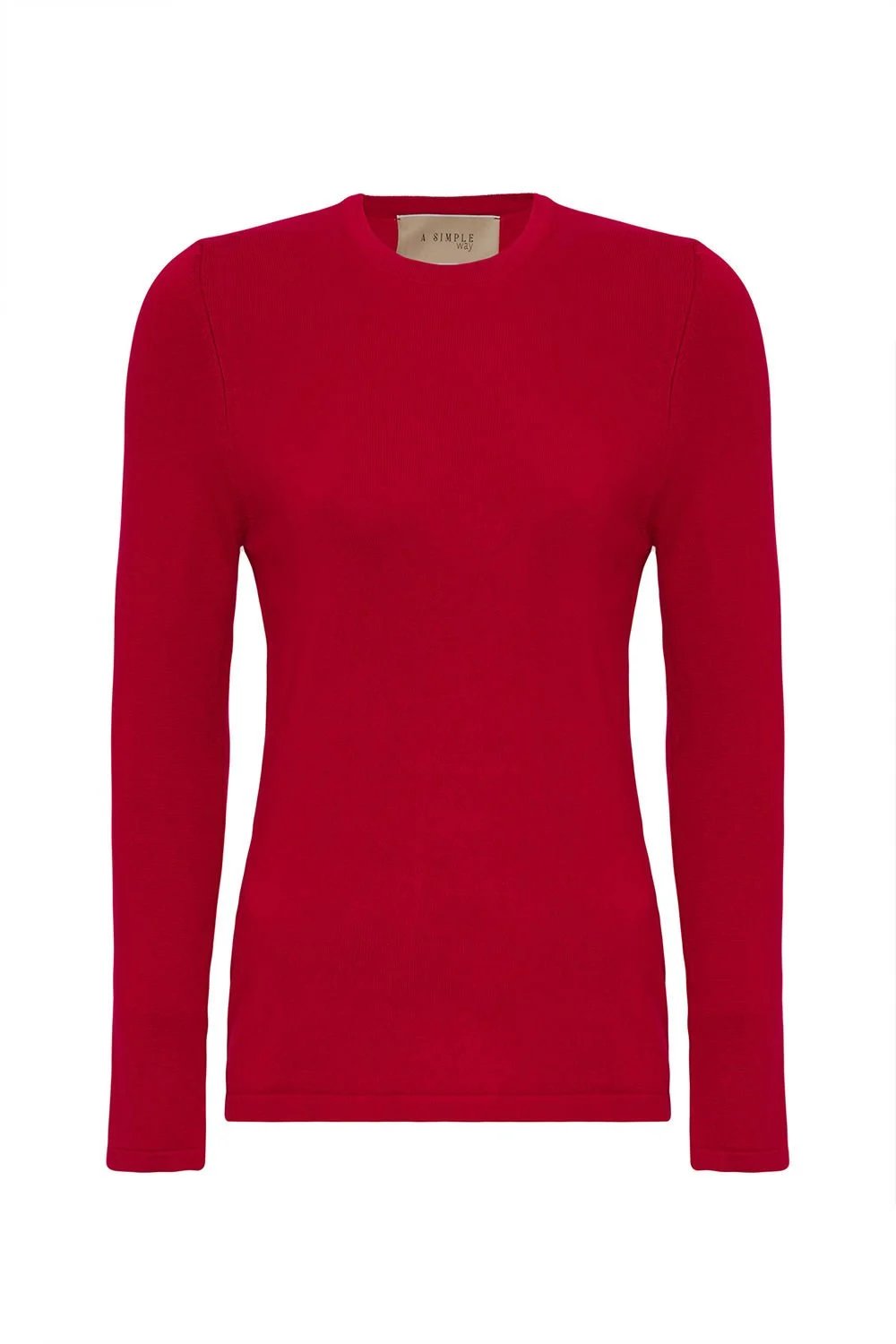 A Simple Way Co-Wear Out Triko Kazak Kırmızı-Body-1-Milagron.com