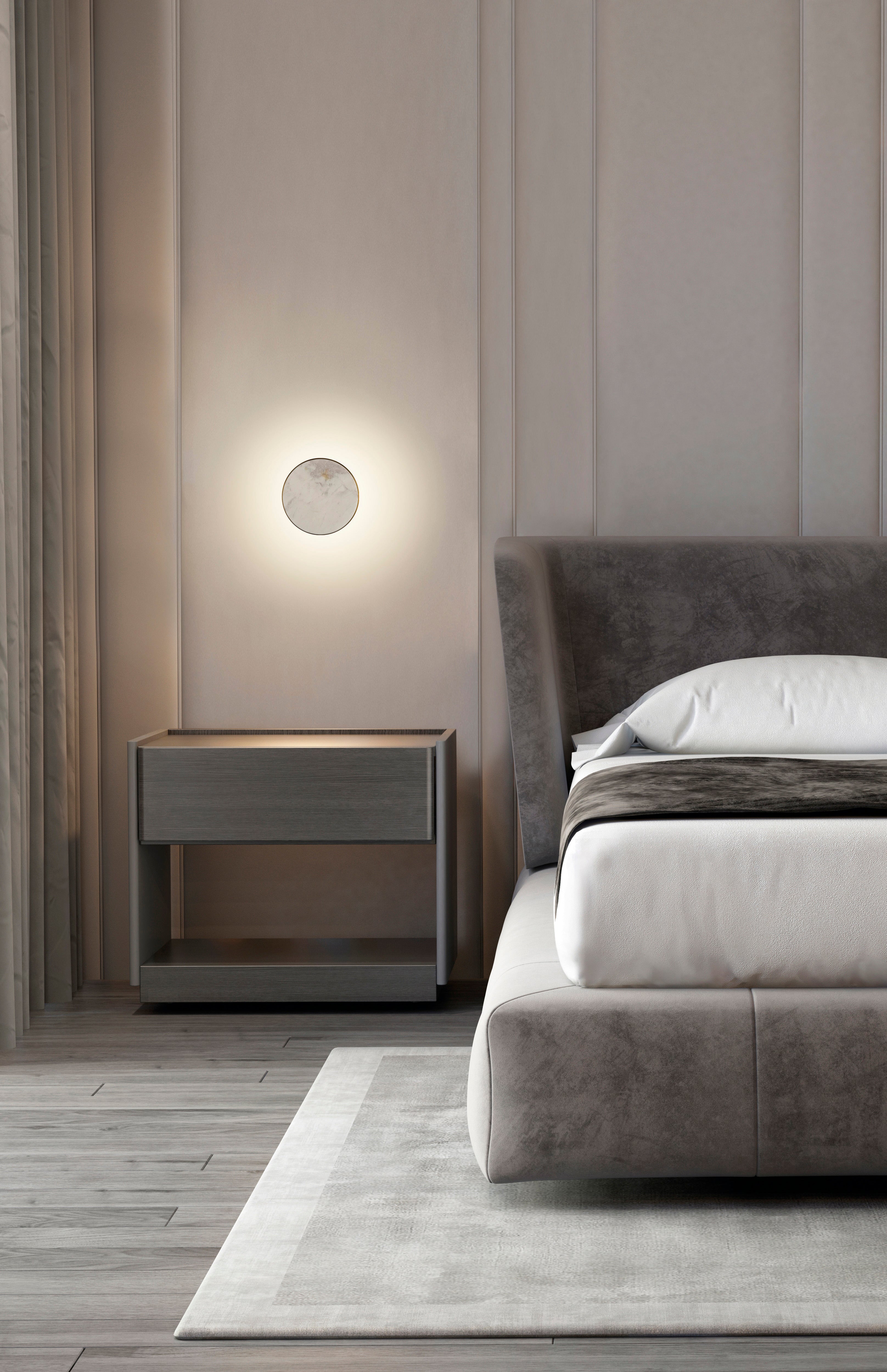 Chamaleon Apli̇k 1L Beyaz Mermer Ø15X10 Cm Led 1X10.5W 3000K