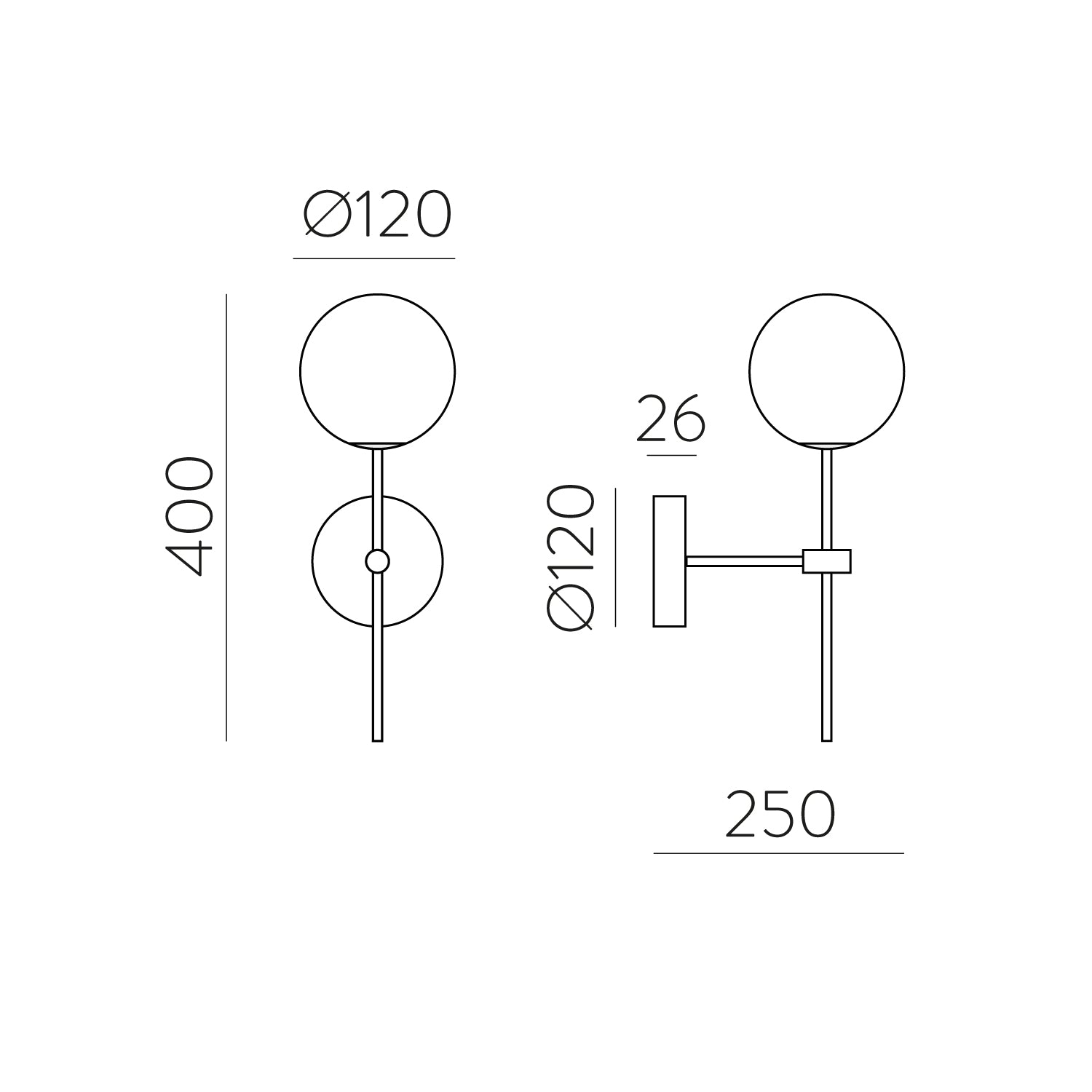 DORIS APLİK 1L OPAL-ANTIKA GOLD Ø12X40 CM 1XG9 LED IP20