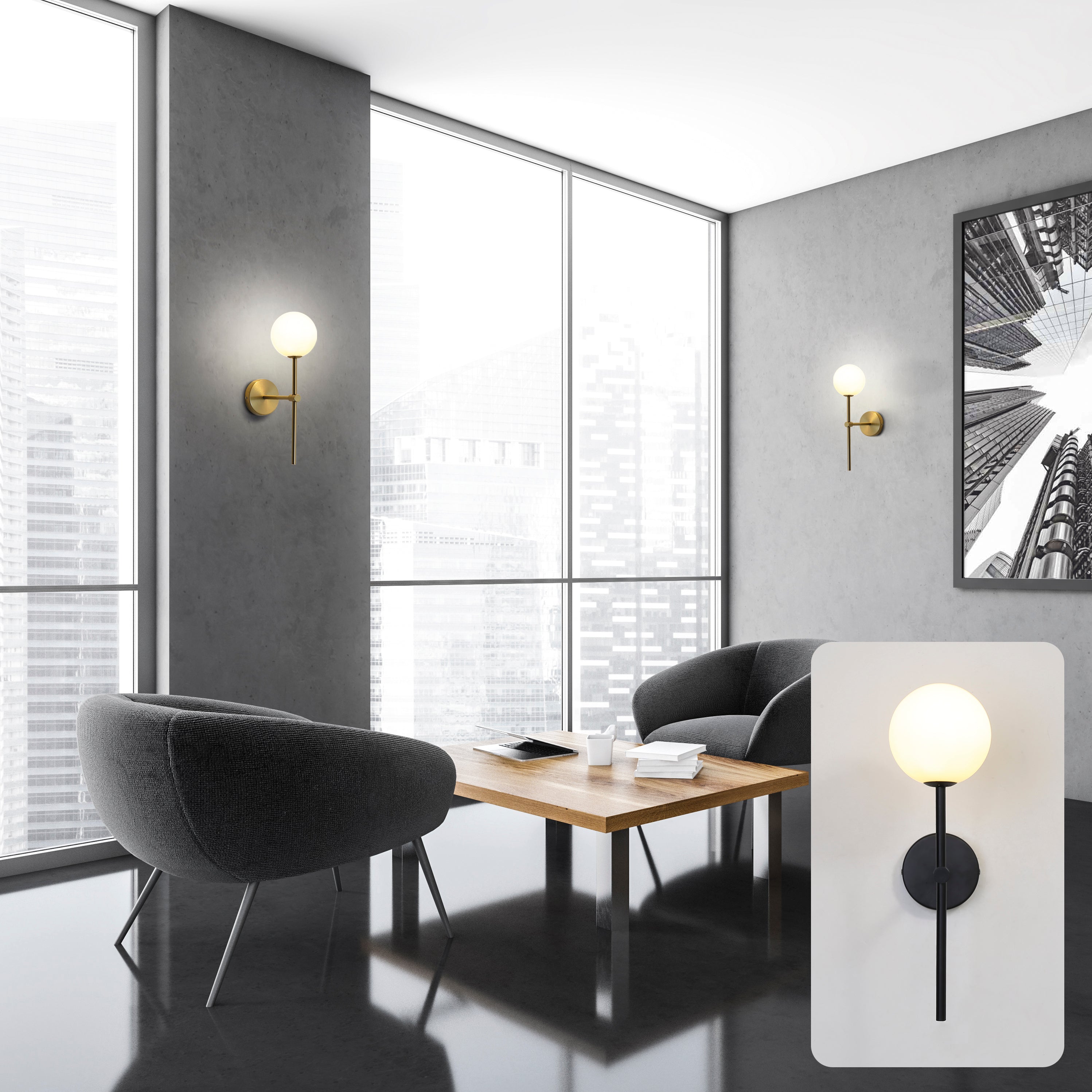 DORIS APLİK 1L OPAL-ANTIKA GOLD Ø12X40 CM 1XG9 LED IP20