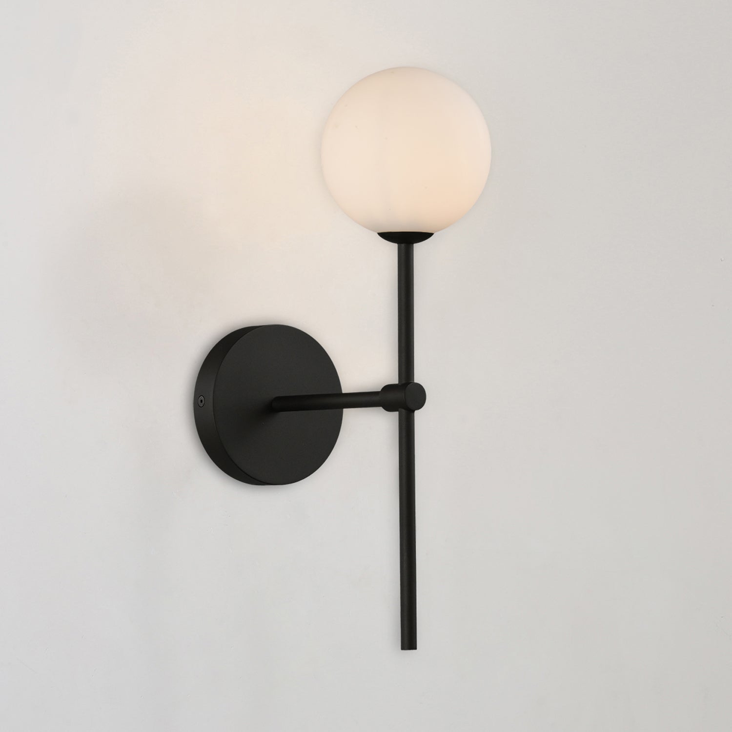 DORIS APLİK 1L OPAL-SİYAH Ø12X40 CM 1XG9 LED IP20